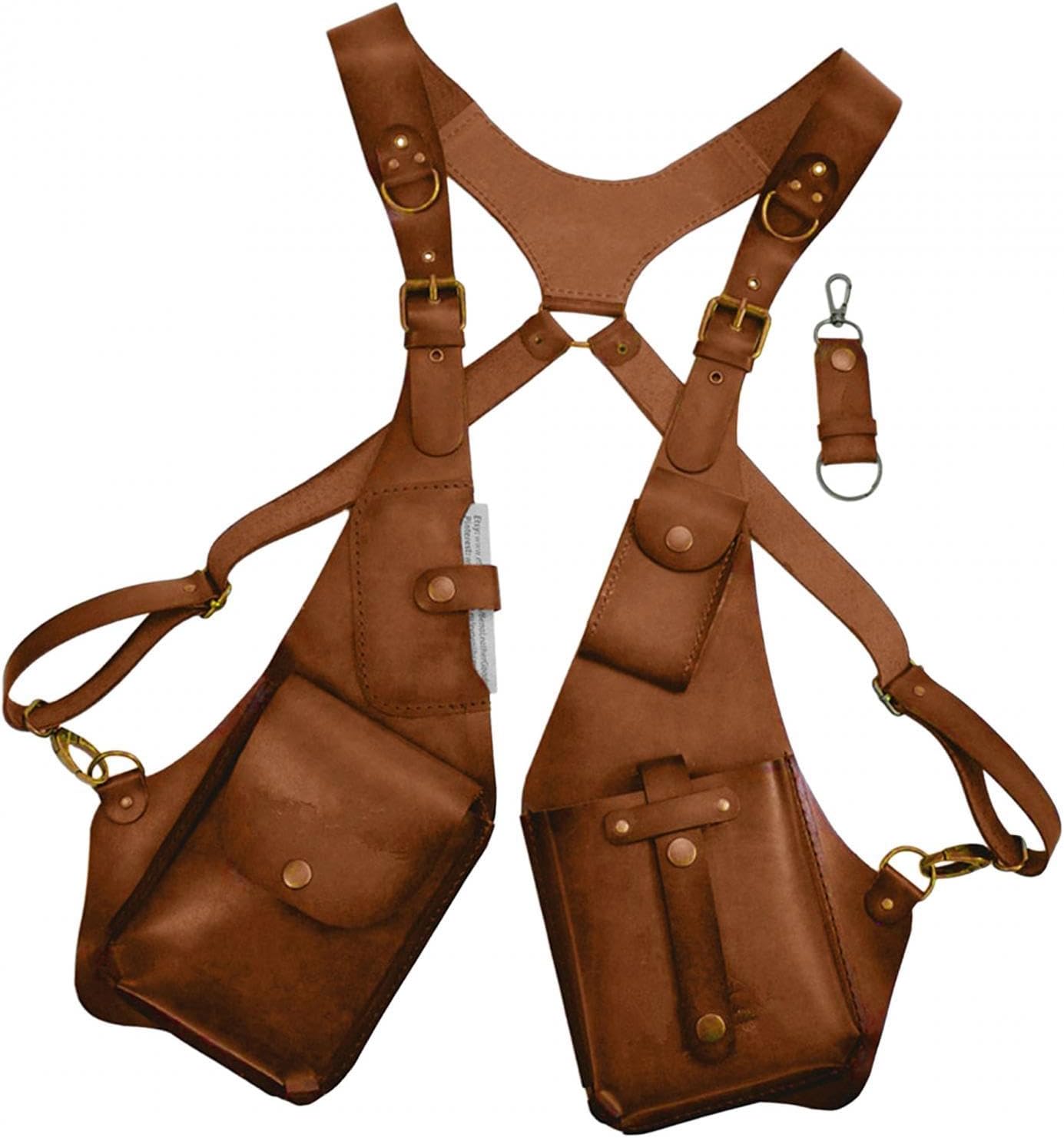 Adjustable PU Leather Shoulder Holster Bag Men Anti-Theft Underarm Strap Wallet Pocket Phone Shoulder Holster Bag