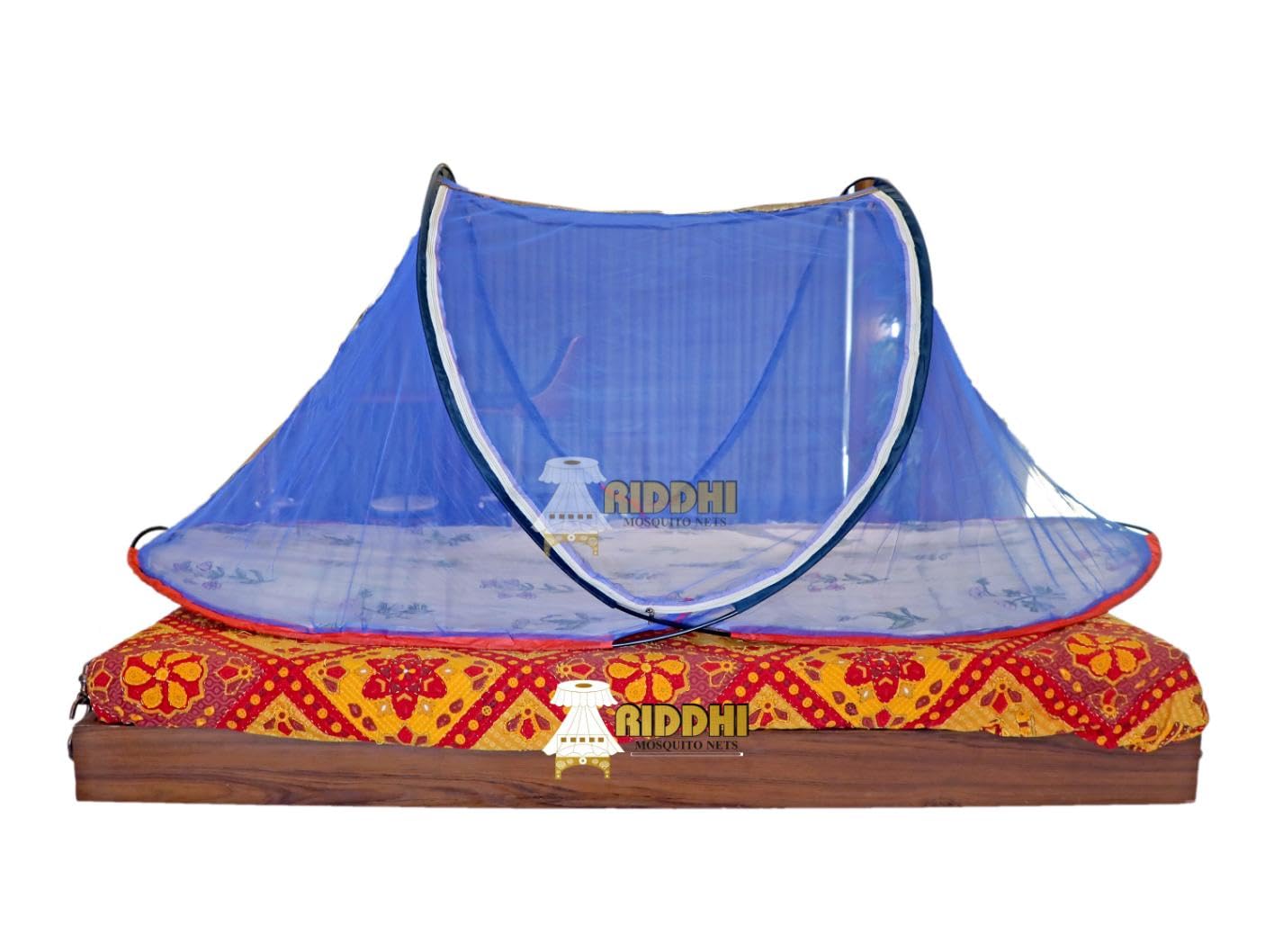 Foldable Single Bed Mosquito Net | Pop-Up Mosquito Protection Tent with Zipper Door & Breathable Mesh | Easy Setup for Home & Travel Use | मच्छरों से सुरक्षित नींद के लिए (Blue)-image-36