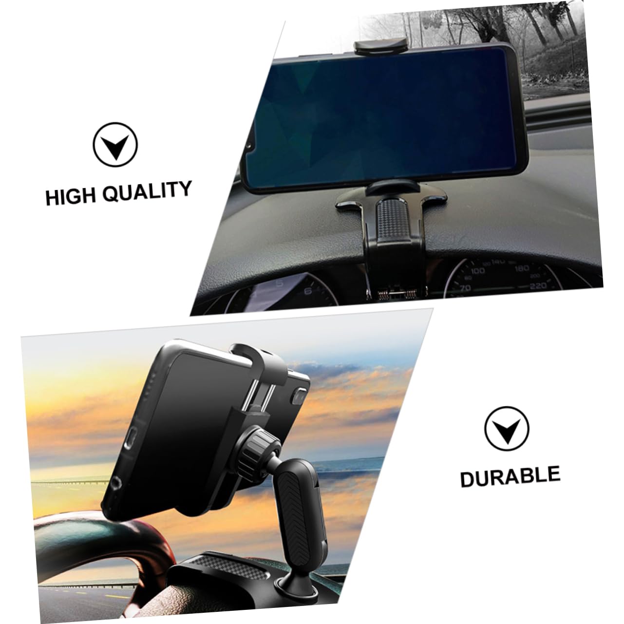 DOITOOL 3 Pezzi Supporto Per Telefono Cellulare Girevole A 360° Per Cruscotto Auto Supporto Per Telefono Senza Attrezzi Supporto Universale Per Telefono Per Supporto Cellulare Nero