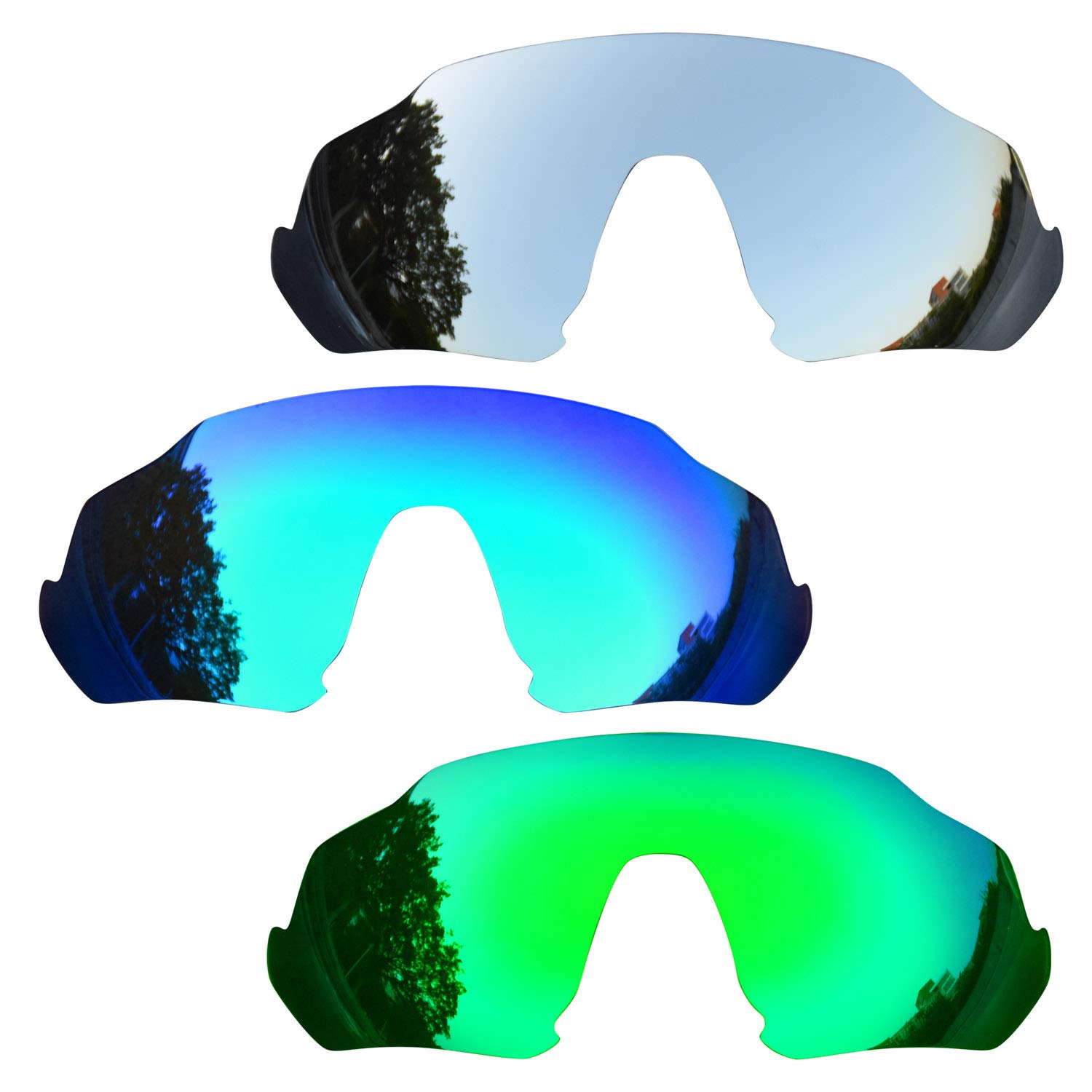 Amazon | SOODASE 為に Oakley Flight Jacket サングラス ブルー/ぎん