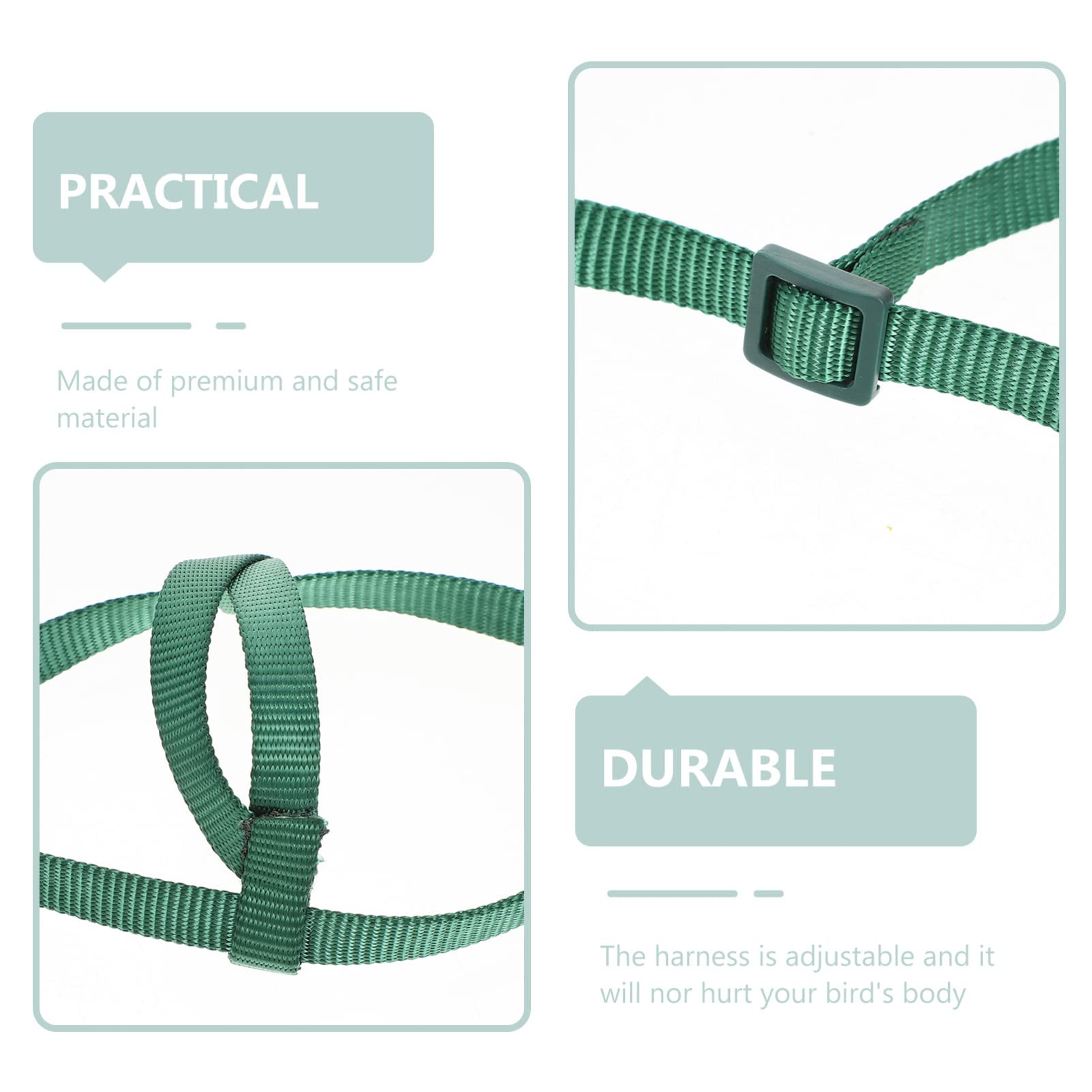 Mipcase 12 Piezas Cuerda Voladora De Loro Correa De Arnés De Aves Cinturones Arnés De Conejo Correa De Loro Mascota Cuerda De Tracción para Entrenamiento De Loros Ajustable Ropa Paño