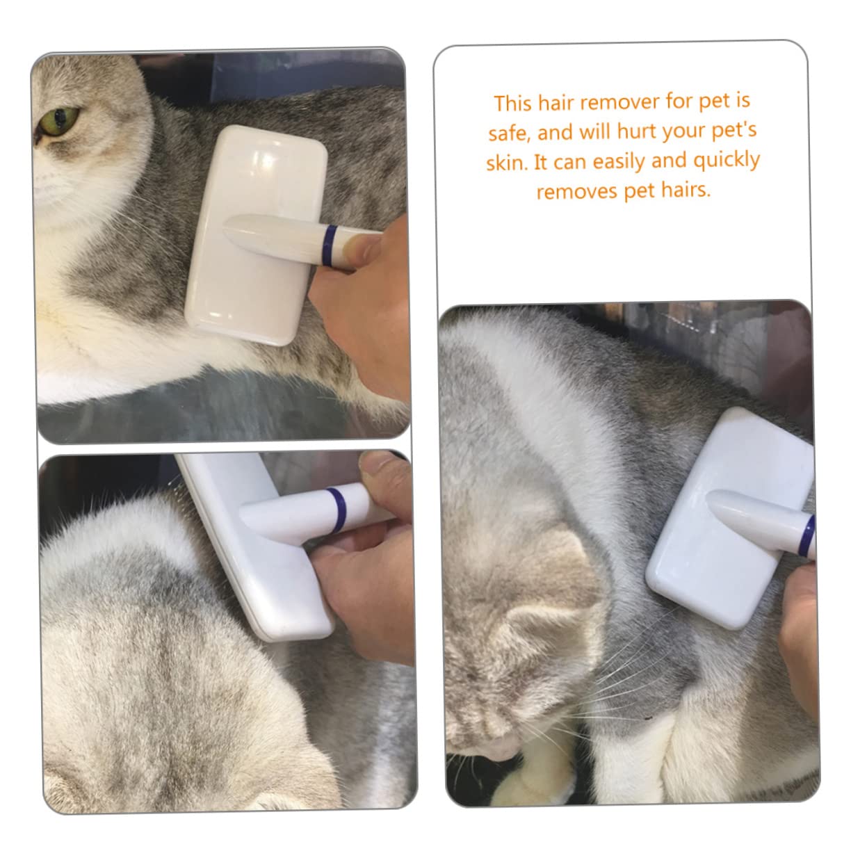 Yardwe 4piezas Cepillo Para Puntas De Inoxidable Herramienta De Deshedding Para y Gatos Para Eliminar Pelos Sueltos y Cepillo Portátil Cuidado De Animales Domésticos