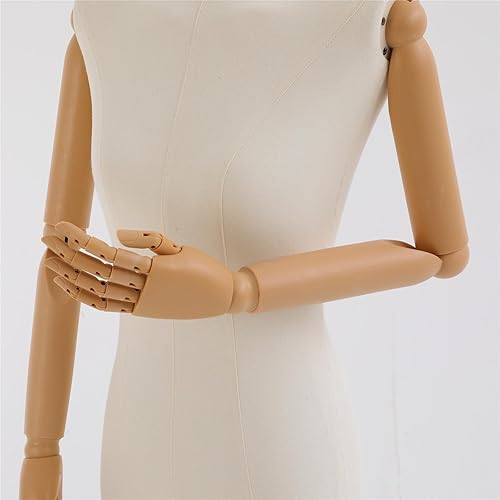 Miniatura 8 de Forma de vestido de maniquí femenino, 61.02-78.74 pulgadas de altura ajustable, soporte de cuerpo con cabeza, maniquí minorista con base triangular