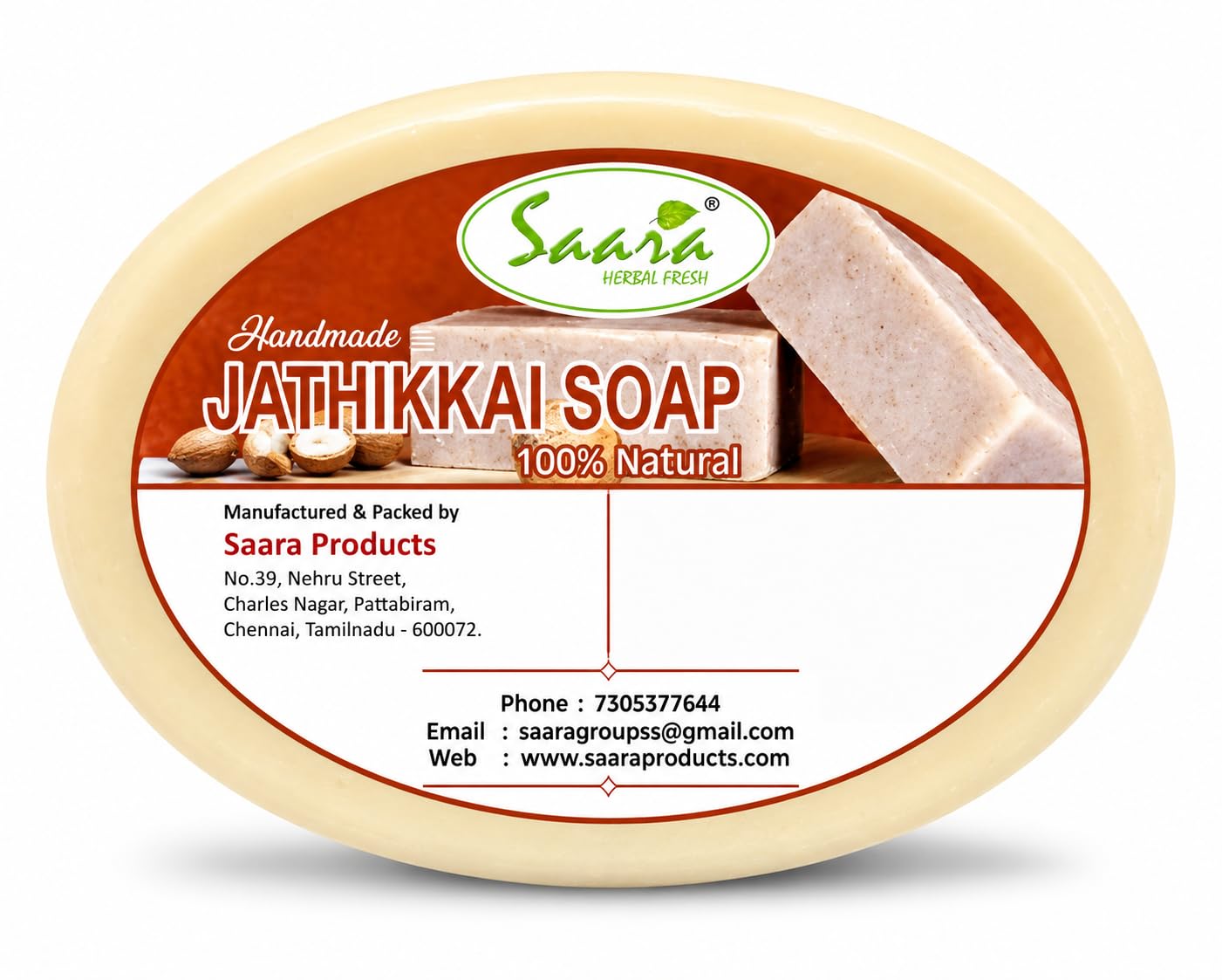 Jathikai Soap, 90g, Nutmeg Soap, Enjoy Youthful Glowing Skin, Best Herbal Skin Care (Pack of 2)-image-31