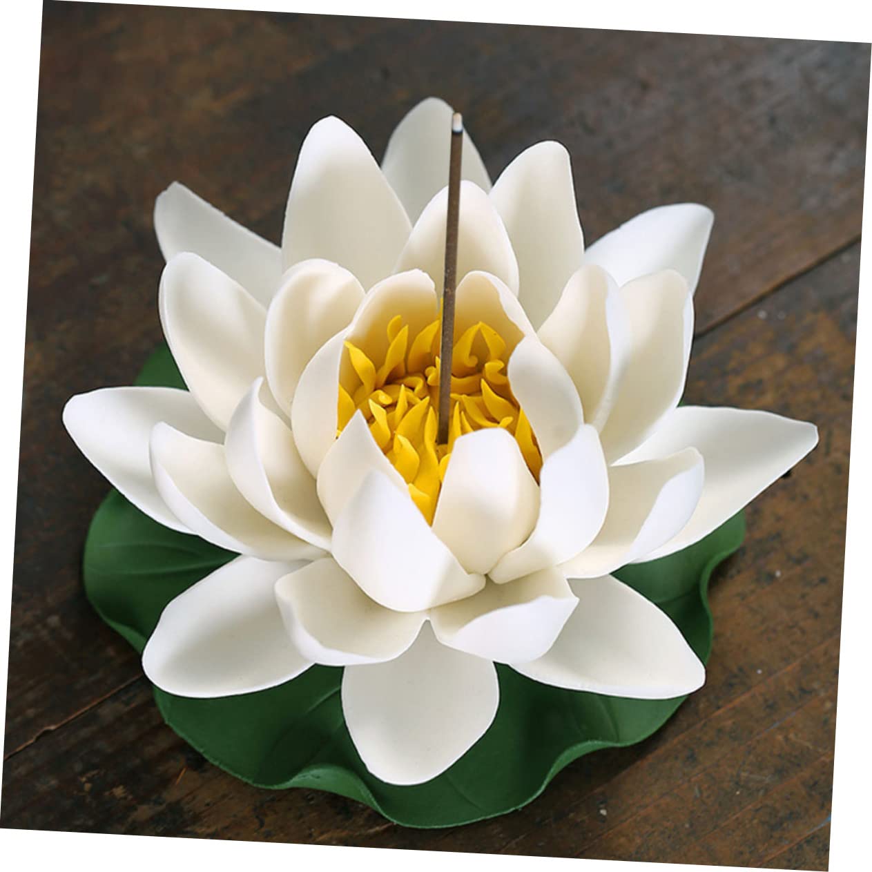 Cabilock 2 Piezas Soporte de Incienso de Cerámica Forma de Flor Base Decorativa para Hogar Zen para y Decoración de Interiores