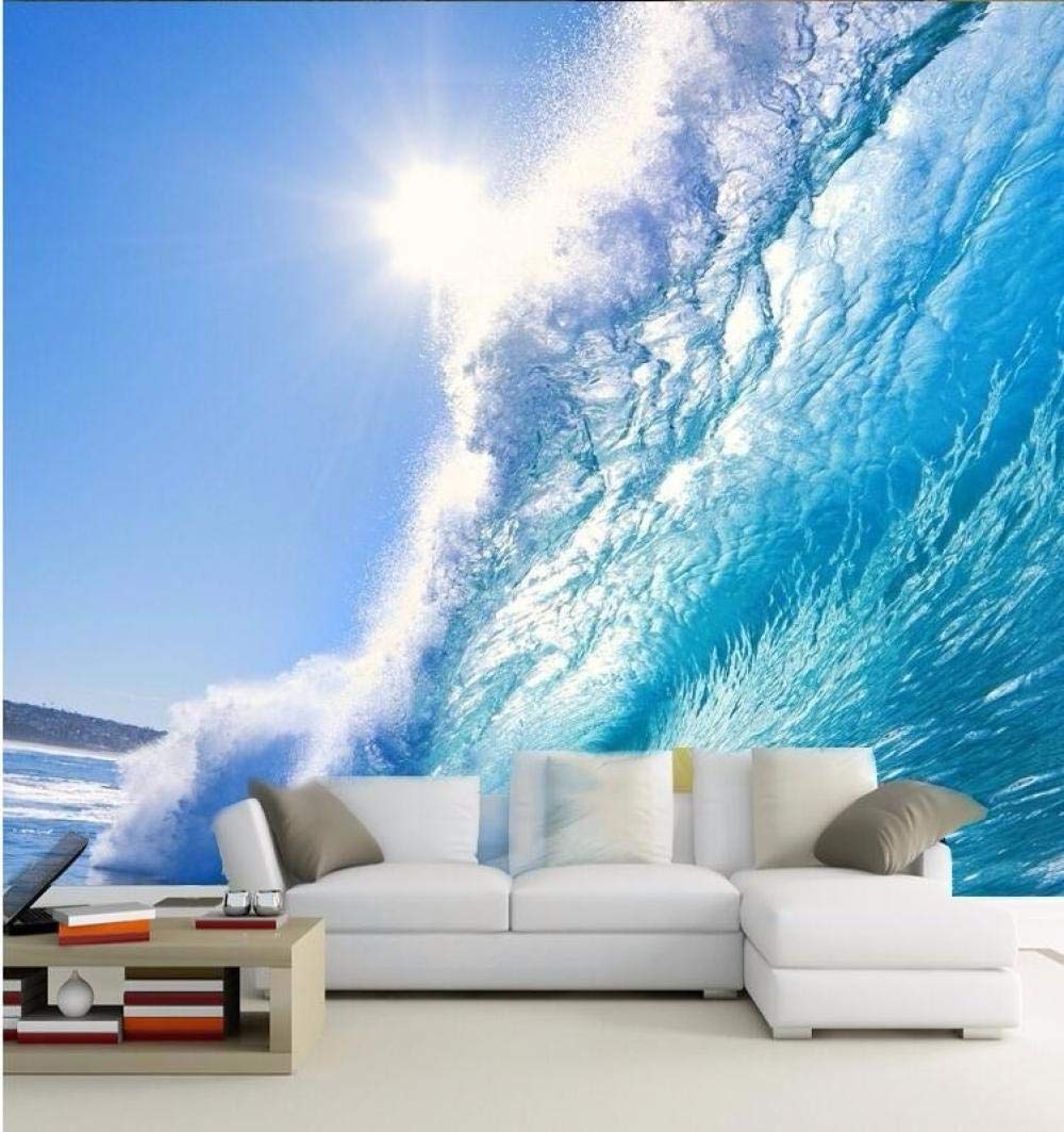 Mural tv fond d'écran surf WLLLO pour salon évasion océanique