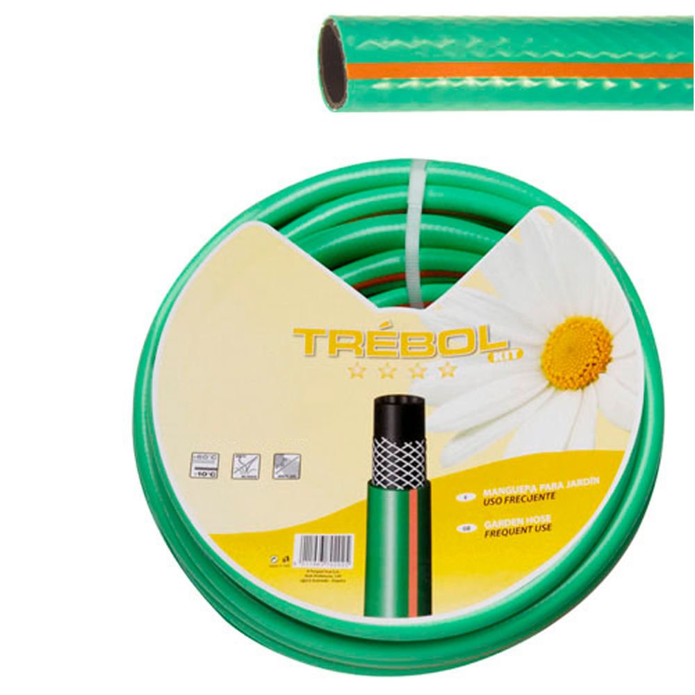 SATURNIA 8070664 Manguera Verde Trebol Trenzado 25 mm. - 1" Rollo 50 metros