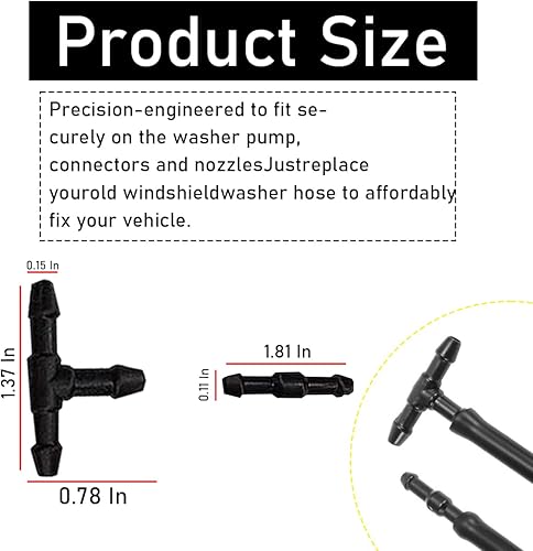 Miniatura 2 de Kit de manguera para lavaparabrisas, manguera de líquido de lavadora de 13.1 ft con 12 conectores de manguera, kit de tubos de líquido de
