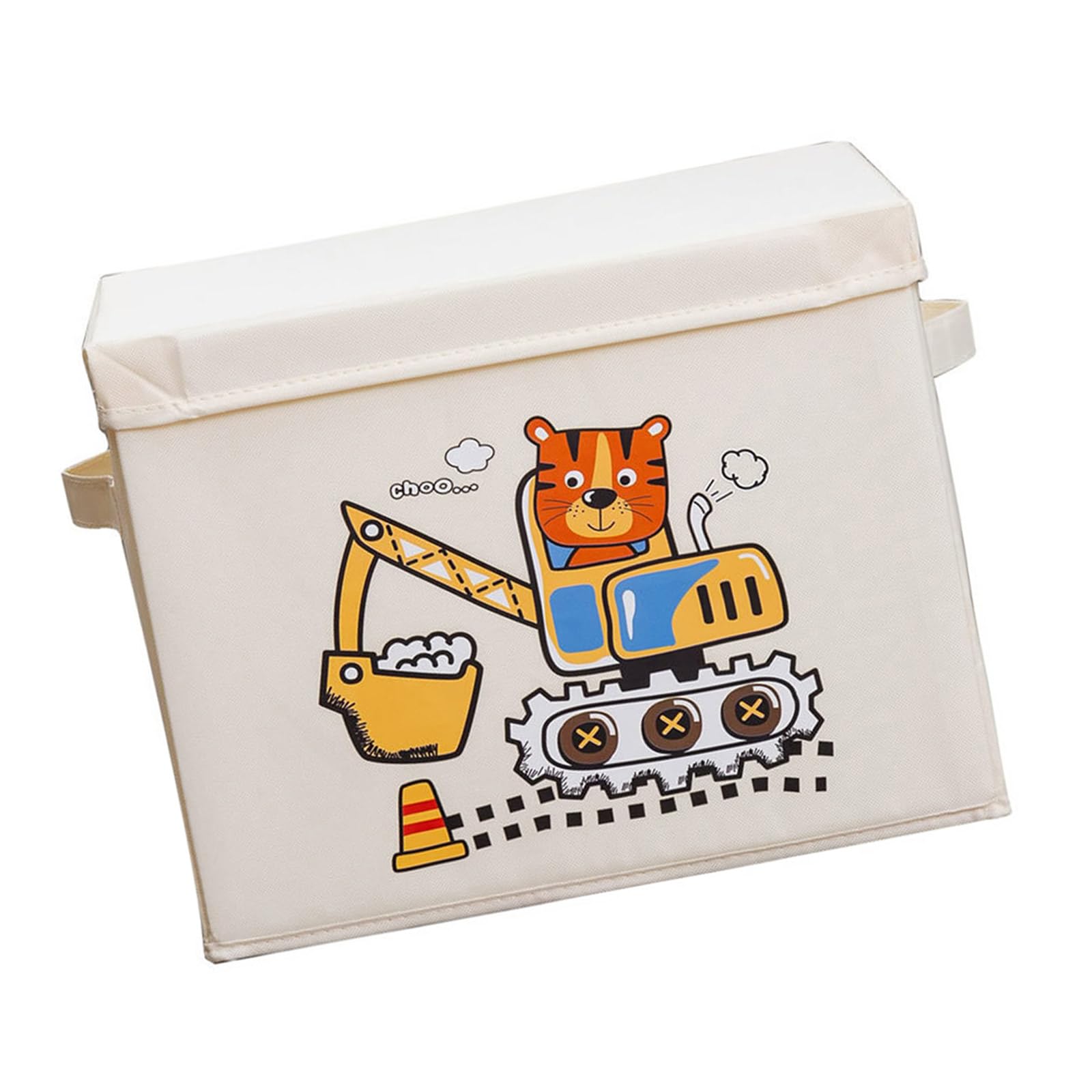 Jazuaiao Foldable Kids Bedroom Storage Solution Foldable Toy Box with Handles Animal Themed Toy Organization Bins Animal Motifs Storage Bins Cubes Shelves