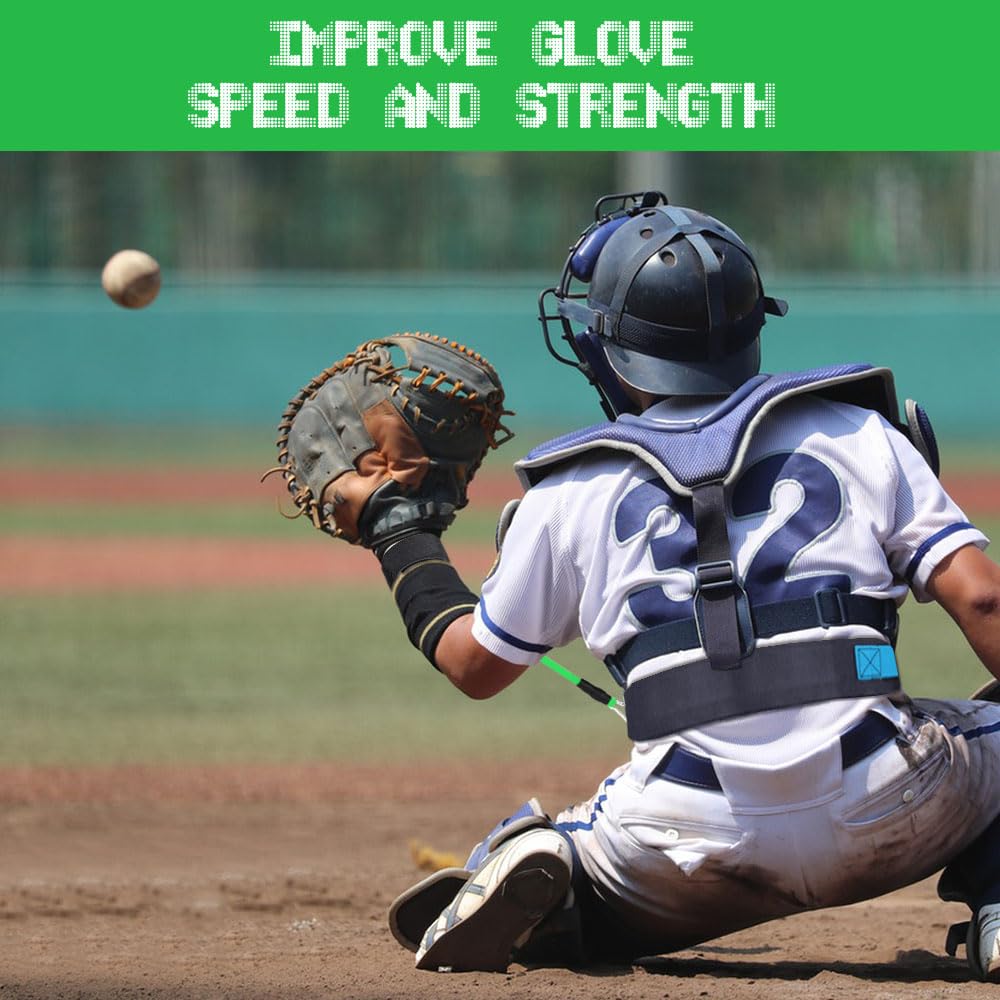 Cinturón de entrenamiento de resistencia para béisbol y sóftbol, equipo de entrenamiento ajustable para mejorar la mecánica y la fuerza del brazo, mejora las habilidades de encuadre y recepción