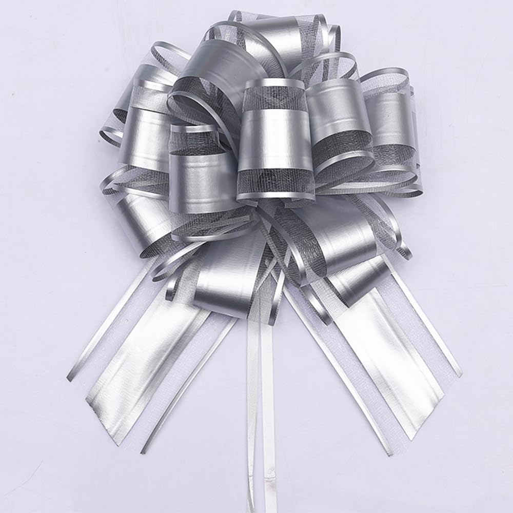 6pcs Pull Bows,Bows for Gift Wrapping Pull Bows for Wedding Baskets,6 Inches Diameter Gift Bows,Decorate Gifts Such as Christmas,Valentine's Day,and