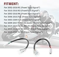 Vista 5 de Three T 2 piezas de arnés de cableado de señal de giro 3 cables, conector plug and play, arnés divisor de señal de giro Y-Adapter para Yamaha R1 R3