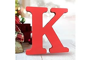 AOCEAN Unfinished Red Letter Home Decor