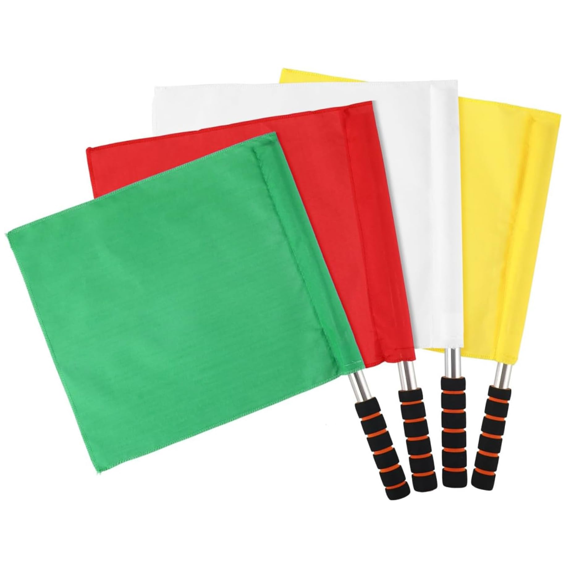 Drapeaux d'arbitre de football 4 pièces drapeaux de volley-ball avec poignée confortable parfaits pour les événements d'athlétisme