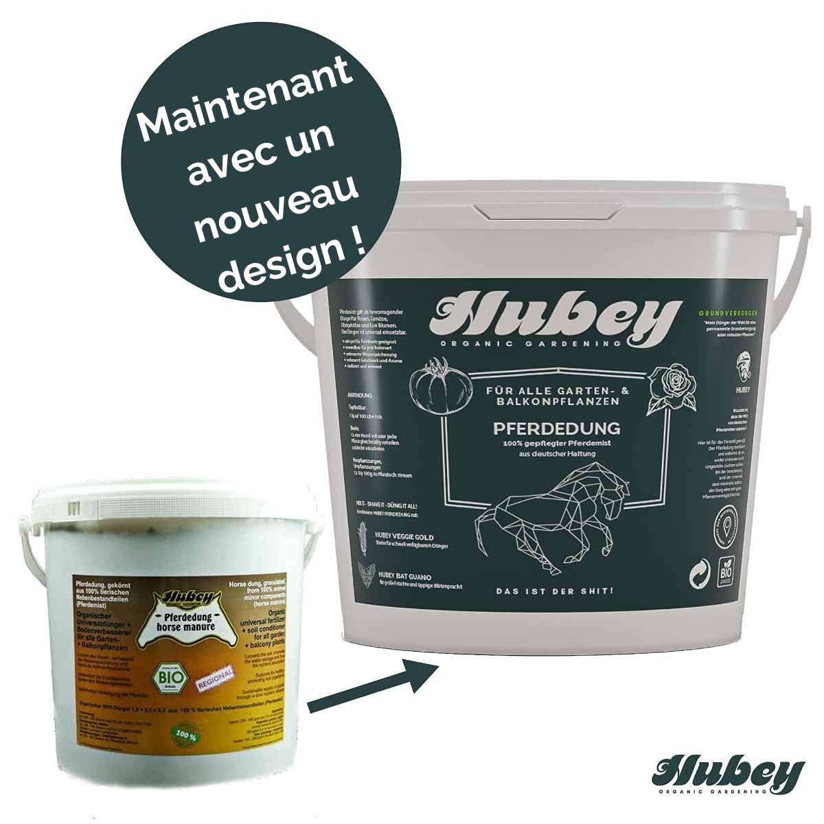 Hubey Seau de fumier de cheval - Engrais biologique pour fleurs - Engrais organique - Engrais naturel biologique - Engrais universel (6 Kg)