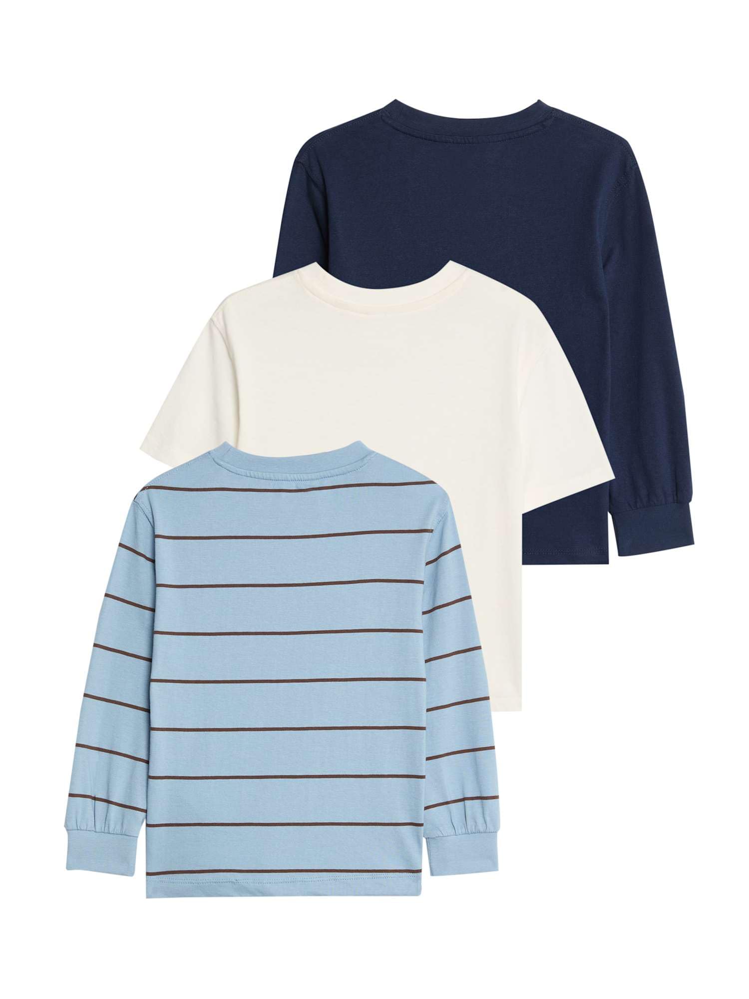 Marks & Spencer 3er-Pack Kinder Tops aus Reiner Baumwolle – Unisex für Jungen & Mädchen – Regular Fit