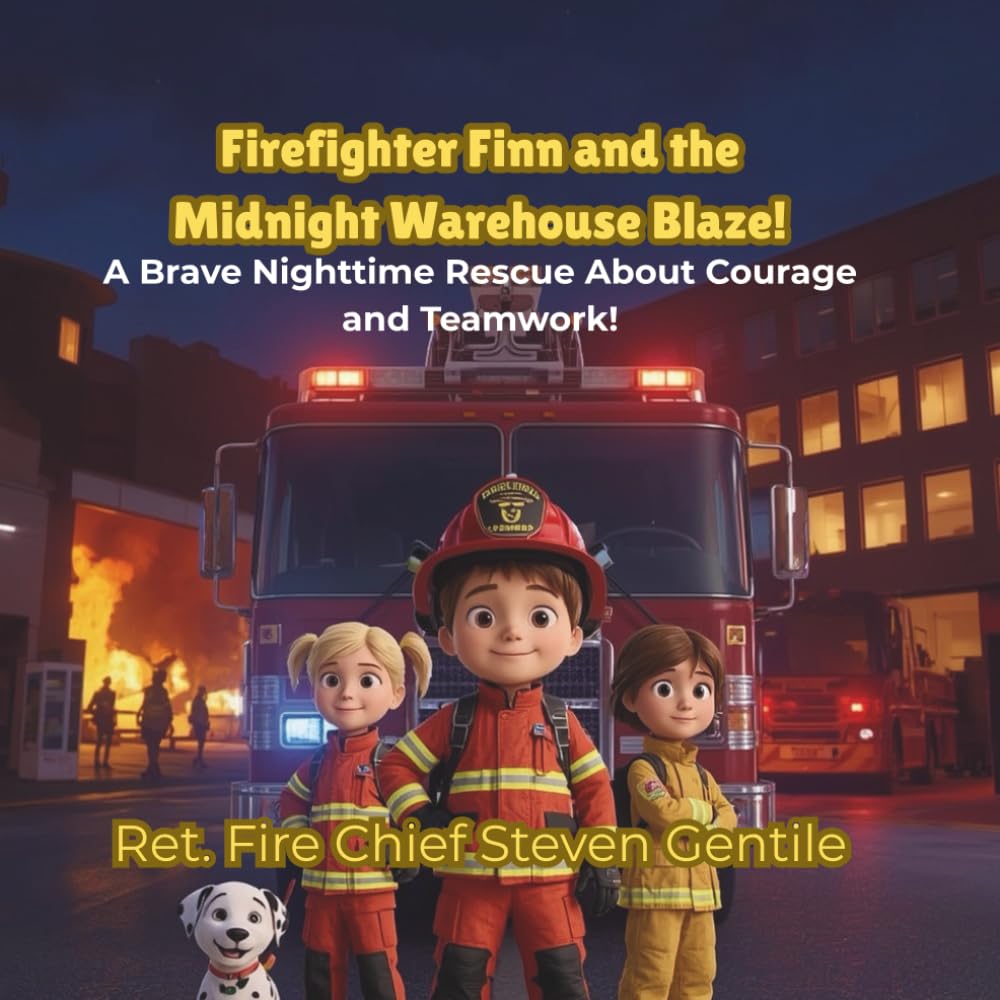 Firefighter Finn and the Midnight Warehouse Blaze!: A Brave Nighttime Rescue About Courage and Teamwork! (Firefighter Finn: Fun & Adventures Stories)
