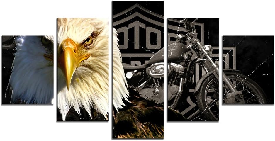 Amazon.com: Harley Davidson Motorcycles Picture on Stretched Canvas ...