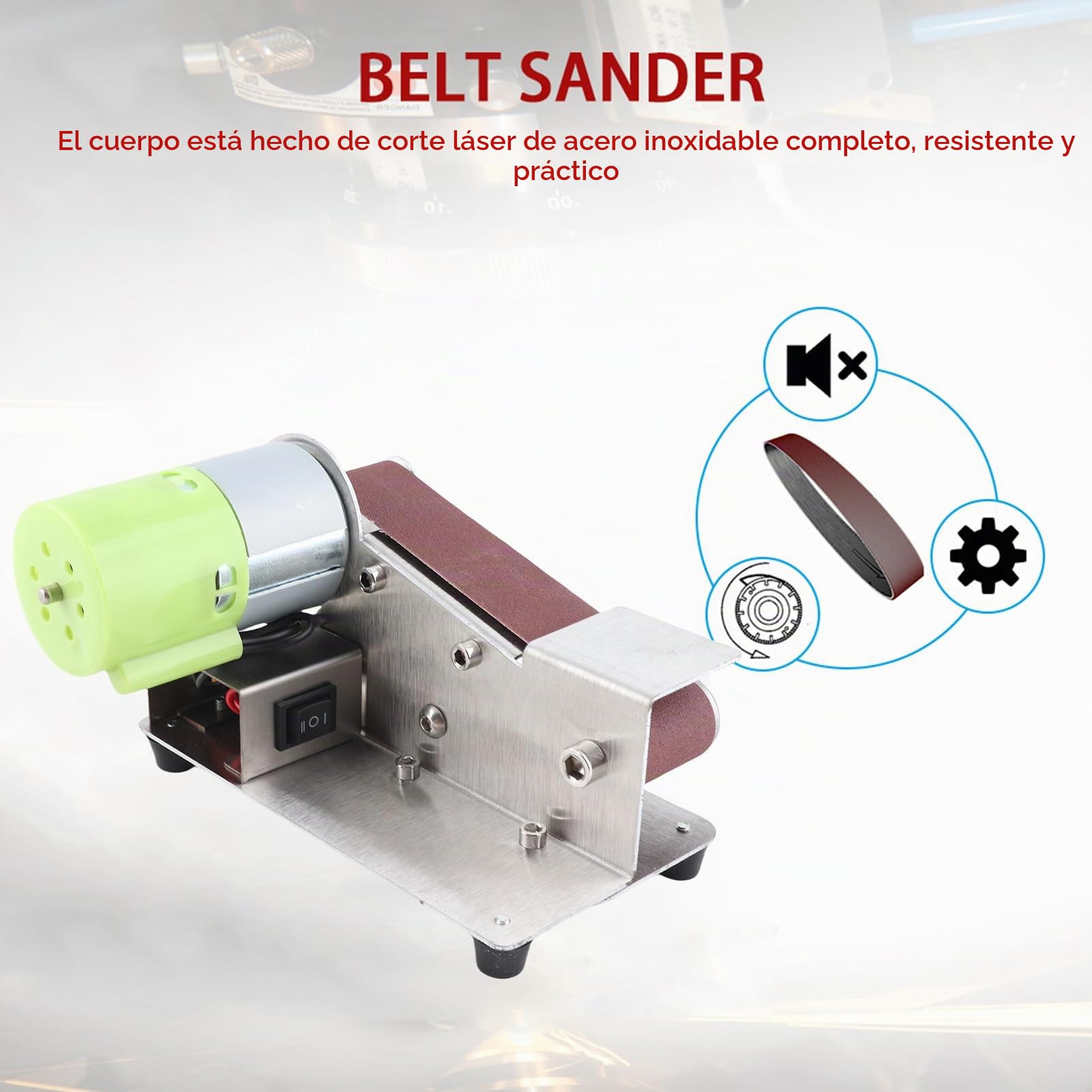 Afilador de Cuchillos de Angulo Fijo de 15 Grados, Pulidora Ajustable de 7 Etapas, Pulidora de 100 W con 10 Bandas de Lijado