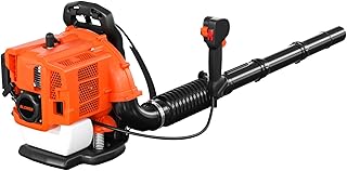 80CC Gas Backpack Leaf Blower, 800 CFM 200 MPH Professional Commercial Grade Handheld Blower with Variable Speed, Easy Start Engine for Yard Waste, Lawn Debris, Leaves