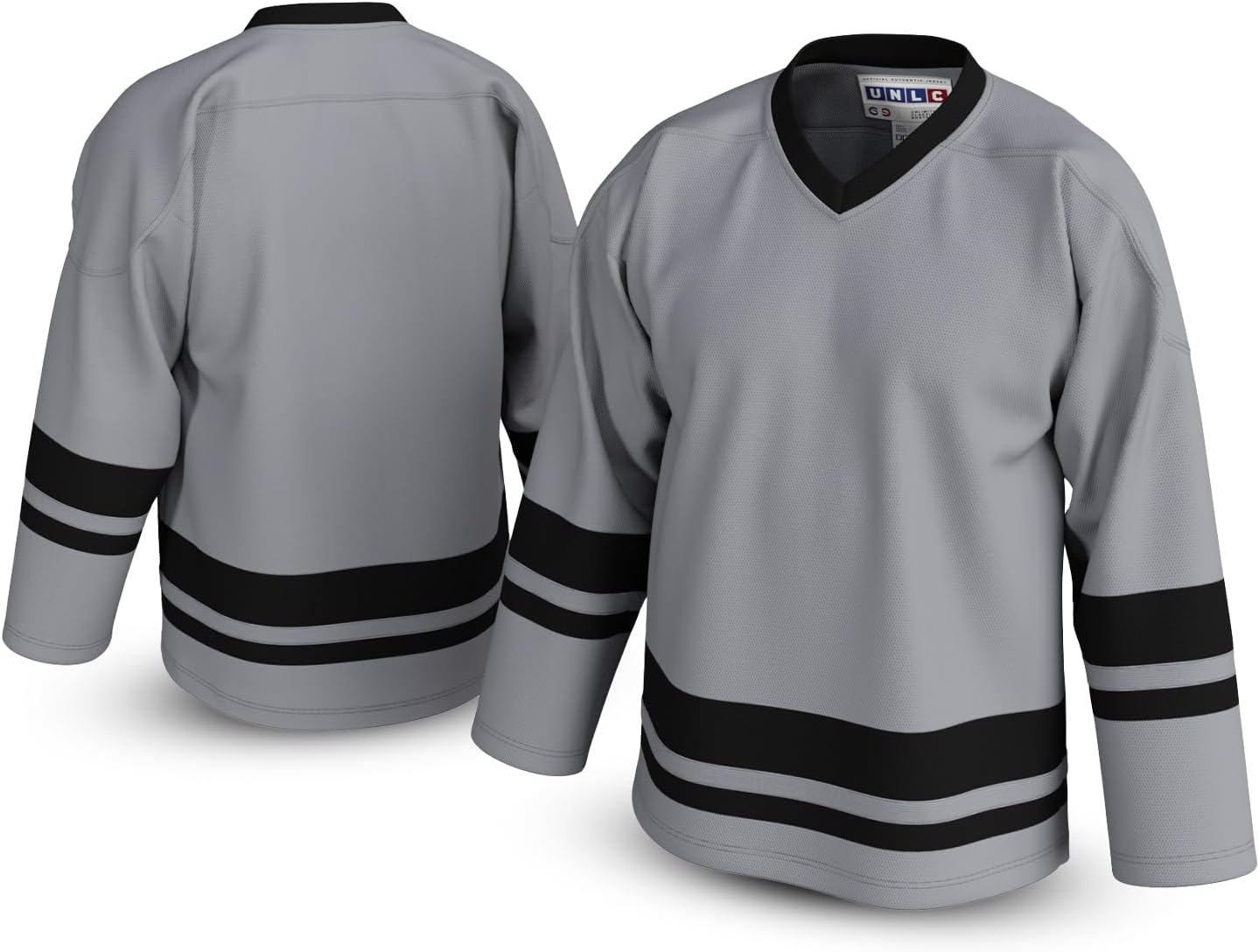 Classic Blank Hockey Jersey with Stripes – Authentic Stitched, Breathable Mesh and Durable Polyester – Sizes S-5xl