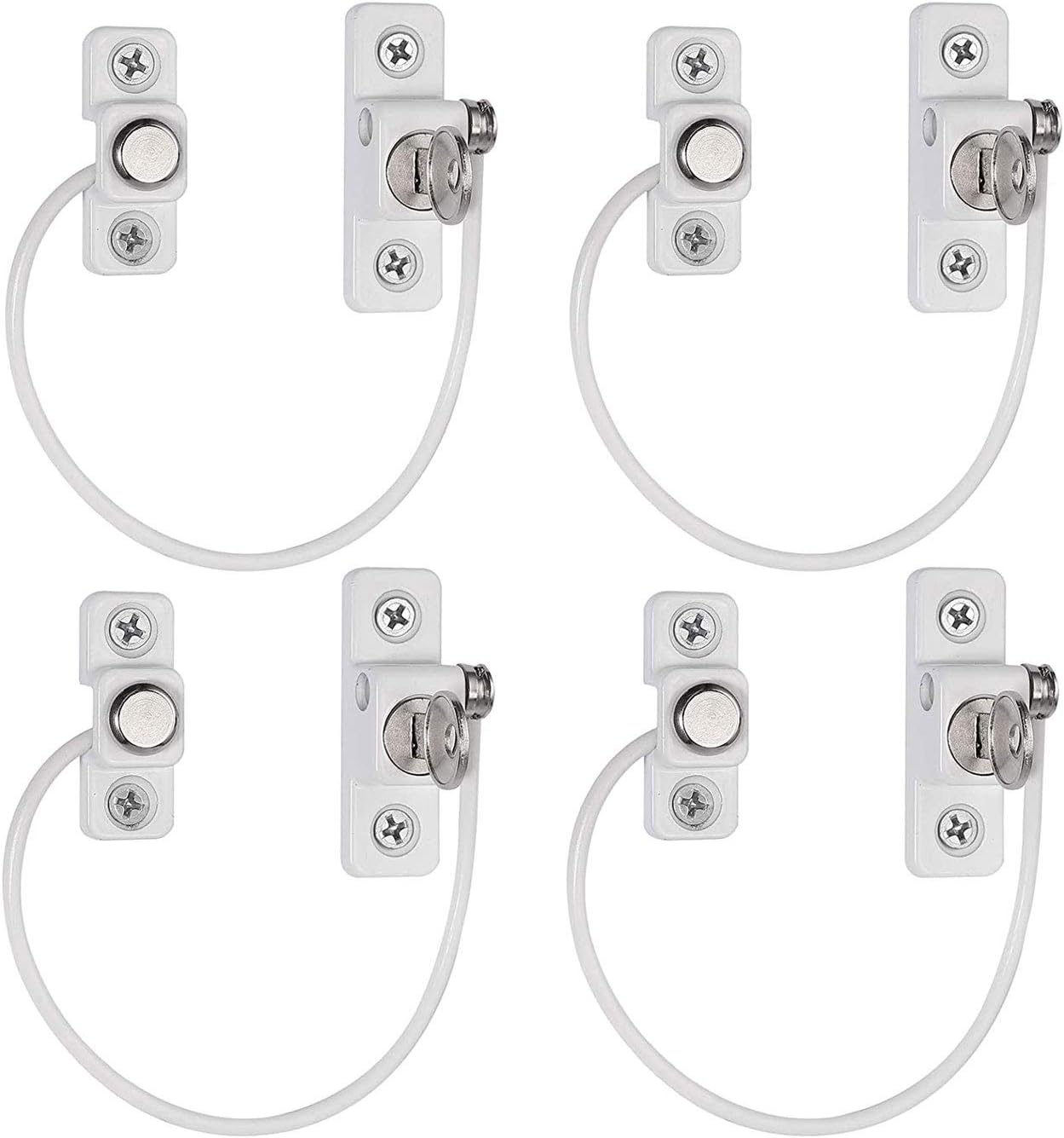 LLF 4 Pack Window Guard Door Window Lock Sliding Door Locks for Baby Safety Sliding Door Locks Childproof Locks