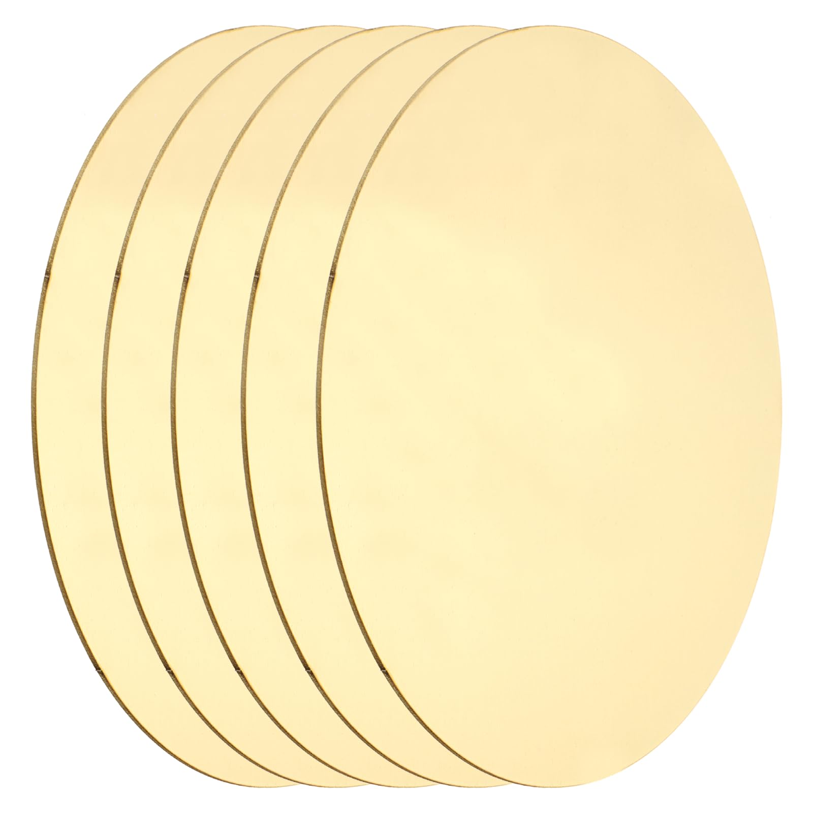 QUARKZMAN 5 Pcs Plaque Ronde En Laiton 120mm(4.72") Dia Pour Artisanat DIY | Feuilles De Cuivre Naturel, 1mm H62 Feuille De Métal En Laiton, Réparations Électriques Estampage Métallique