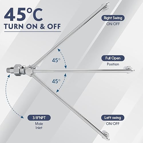 Miniatura 3 de Grifo de rango Wok de latón con boquilla giratoria, entrada macho NPT de 38 pulgadas, grifo de fregadero de cocina de grado comercial montado en la