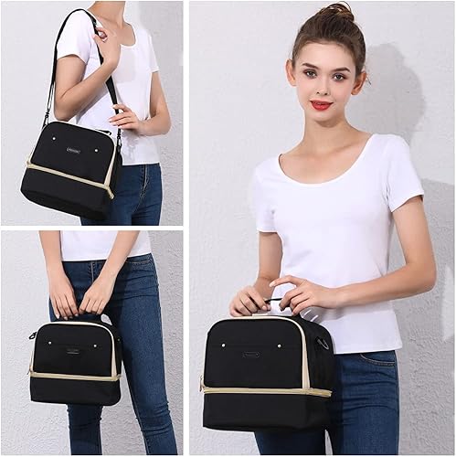 Miniatura 7 de Bolsa de extractor de leche con compartimento enfriador para extractor de leche bolsa térmica y a prueba de humedad doble capa para extractor de