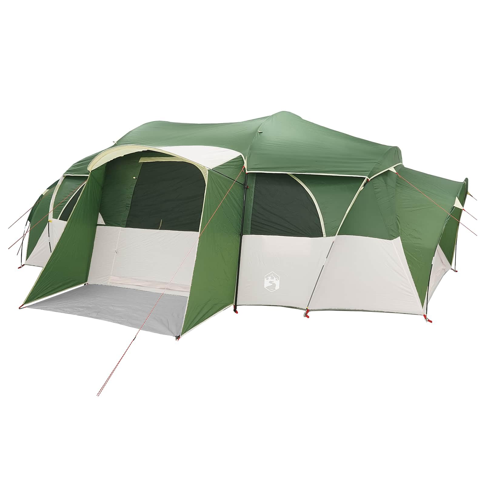 Tenda Familiare per 18 Persone con Parapioggia Impermeabile Verde 185T