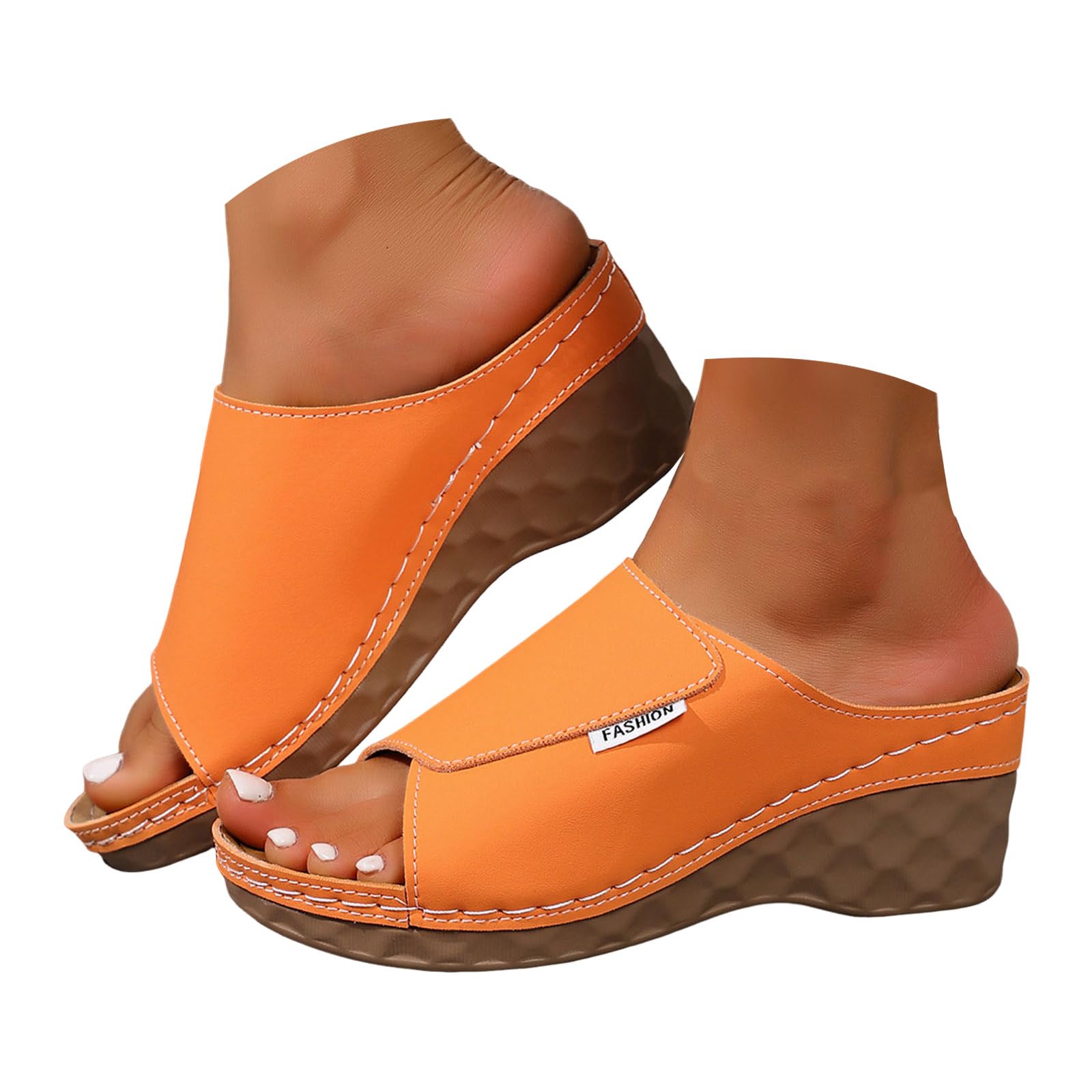 Sandals Womens Flip Flops 2026 Beach Slip On Open Toe Wedge Sandals for Women Dressy Summer Casual Comfortable Wedges Slippers — view 11
