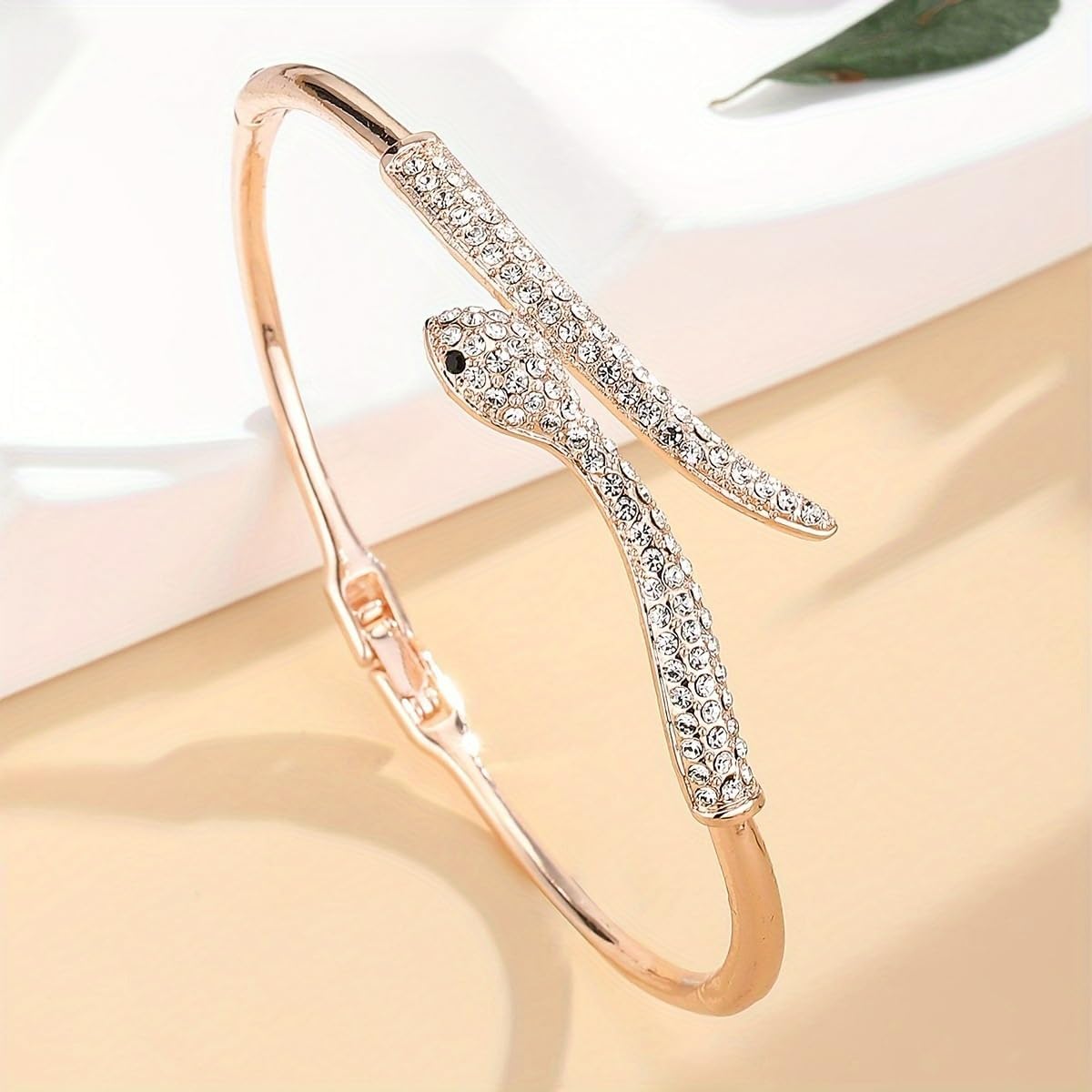 Snake Bracelet For Women, Gold Silver Trendy Cubic Zirconia Mixed Metal Bracelets Diamond Wrist Link Stackable Cuff Jewelry Gift - Image 6