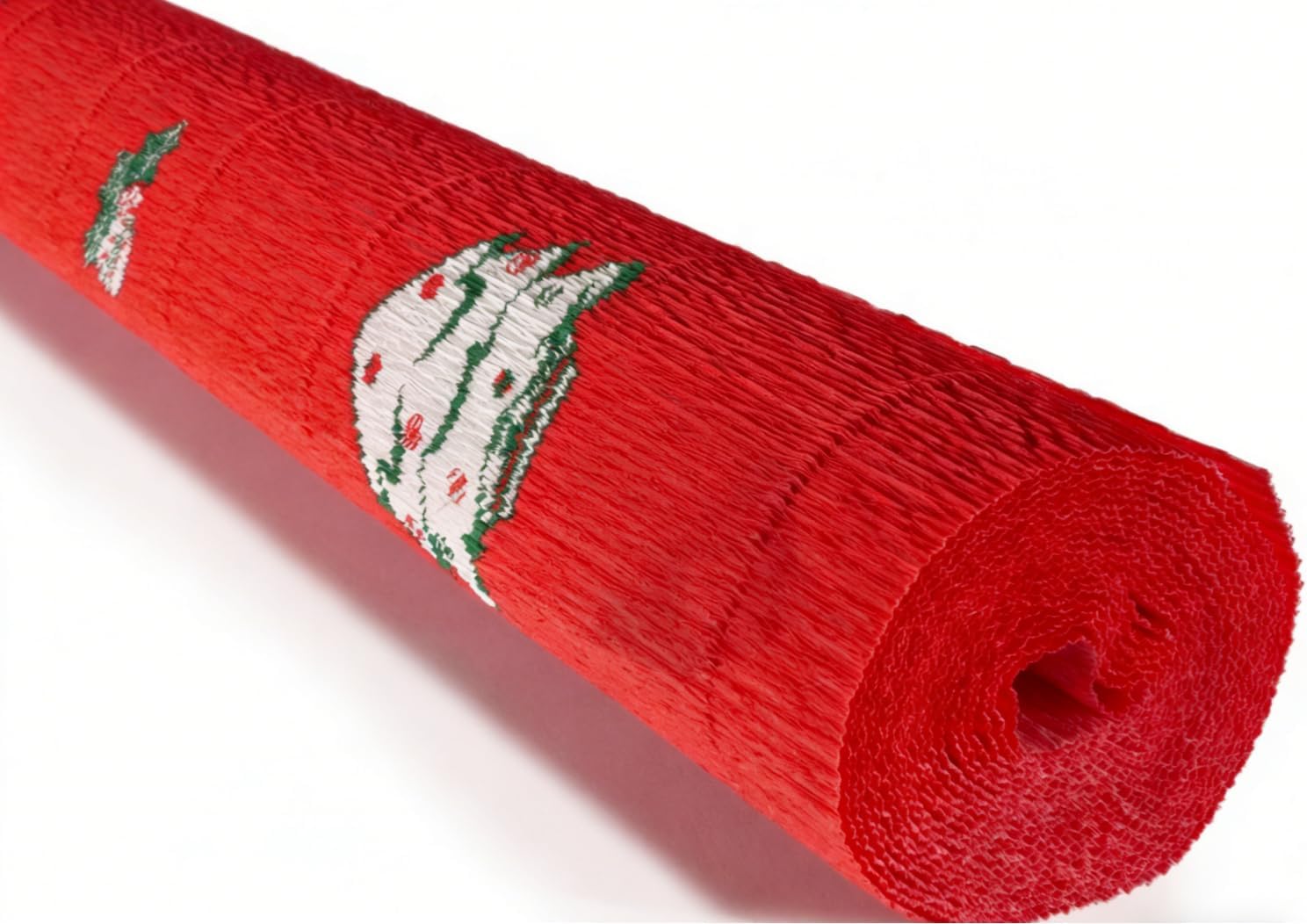 Cartotecnica Rossi Italian 180g Crepe Paper Roll 19.6 Inch Wide 8.2ft Long Wedding Ceremony Various Large Festivals Decoration (Black Polka Dots on White Background（600-6）)