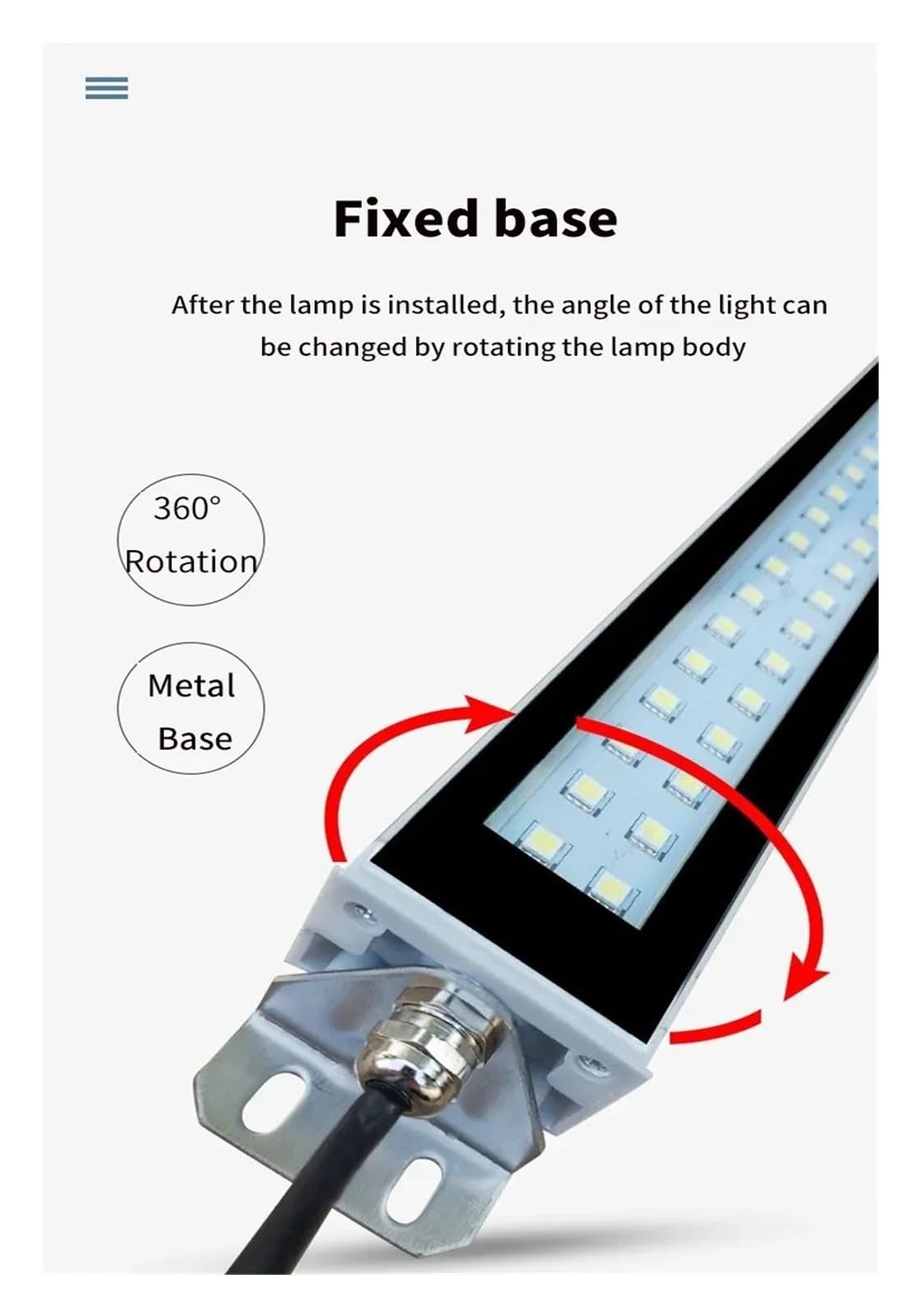 24V/220V LED-Röhrenleuchte, Arbeitsleuchten for CNC-Maschinen