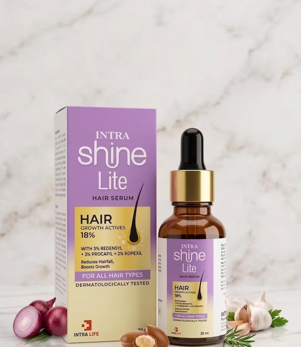 Intra Shine Lite Hair & Scalp Nourishing Serum for Men & Women 30Ml | Lightweight Formula, Non-Sticky, Daily Hair Care-image-18