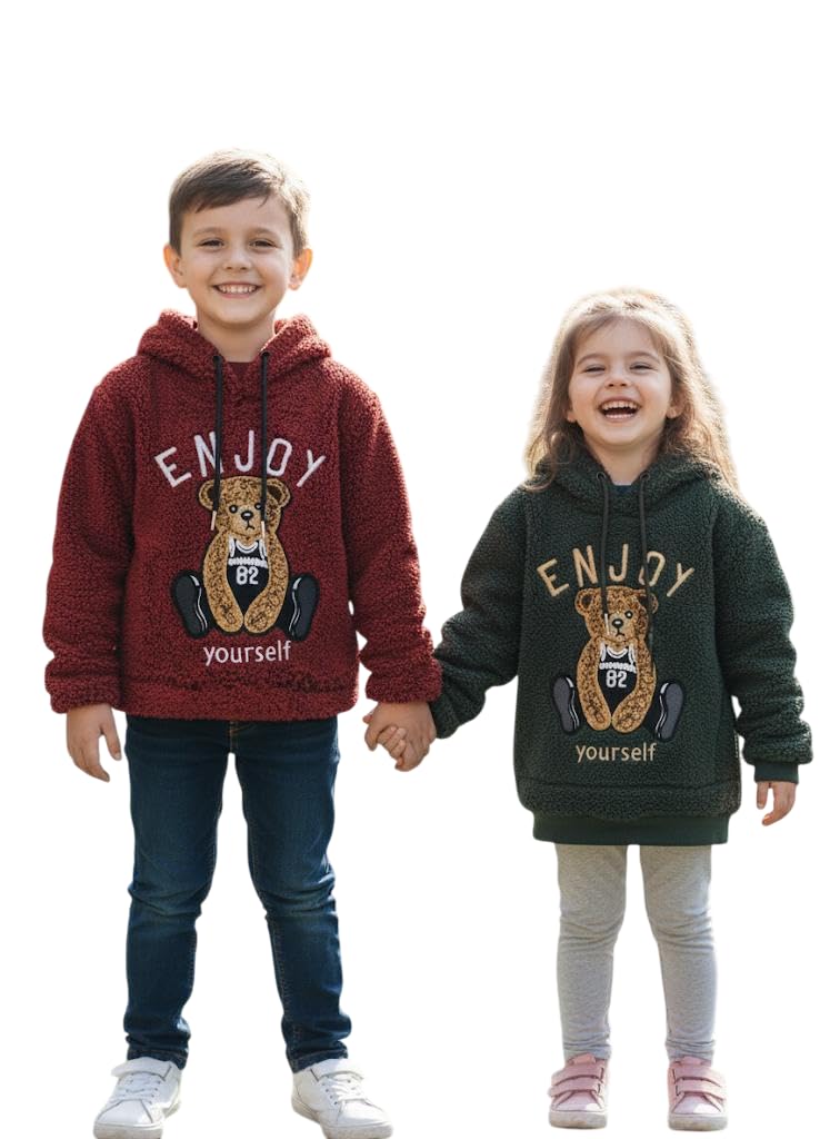 OOPS Kids Teddy Bear Sherpa Hoodie for Girls & Boys – Ultra-Soft Imported Sherpa Fleece, Cozy Bear-Ear Hood, Warm Winter Zip-Up/Pullover Jacket OOPS Kids Teddy Bear Sherpa Hoodie for Girls & Boys – Ultra-Soft Imported Sherpa Fleece, Cozy Bear-Ear Hood, Warm Winter Zip-Up/Pullover Jacket