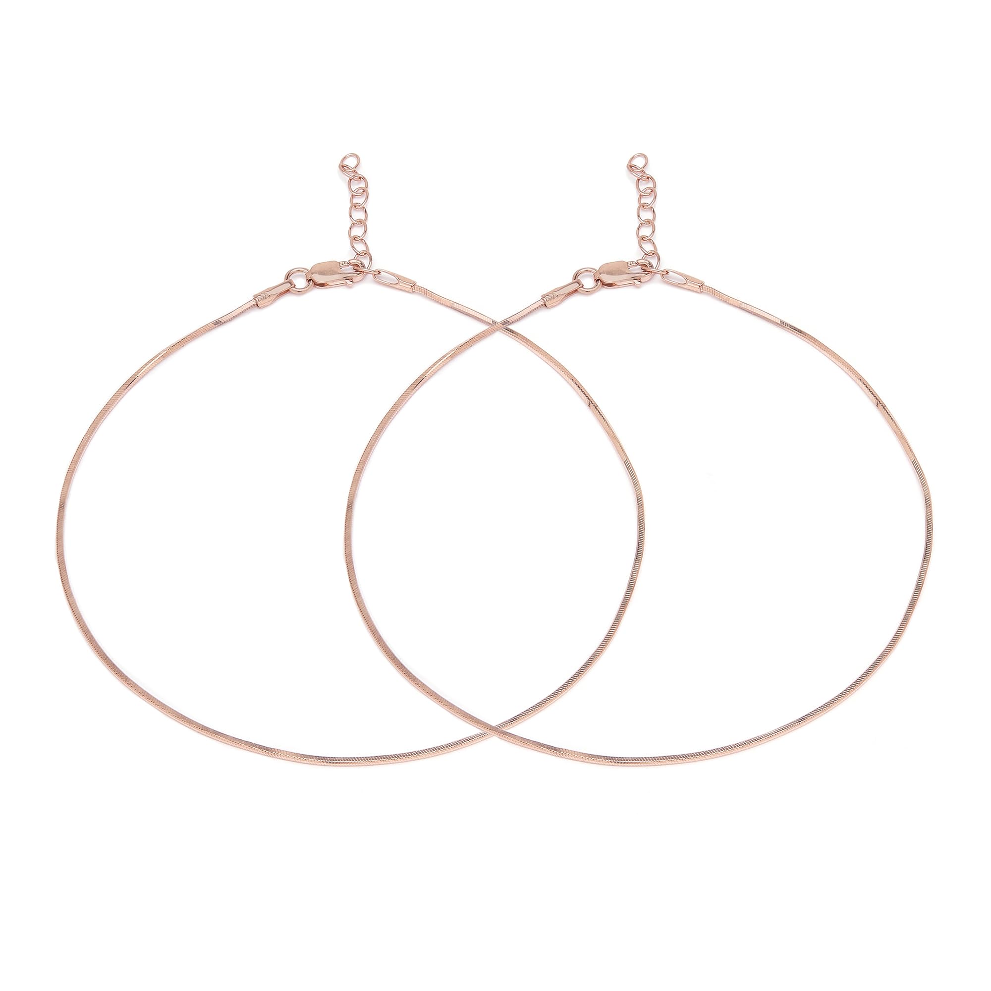 See full amazon price history chart for ZAVYA 925 Sterling Silver Modest Minimal Rose Gold Plating Chain Anklet (Pair) | | Gift for Women & Girls | With Certificate of Authenticity & 925 Stamp ZAVYA 925 Sterling Silver Modest Minimal Rose Gold Plating Chain Anklet (Pair) | | Gift for Women & Girls | With Certificate of Authenticity & 925 Stamp (B0BJ1Y3BP5) Amazon Price History, Amazon Price Tracker