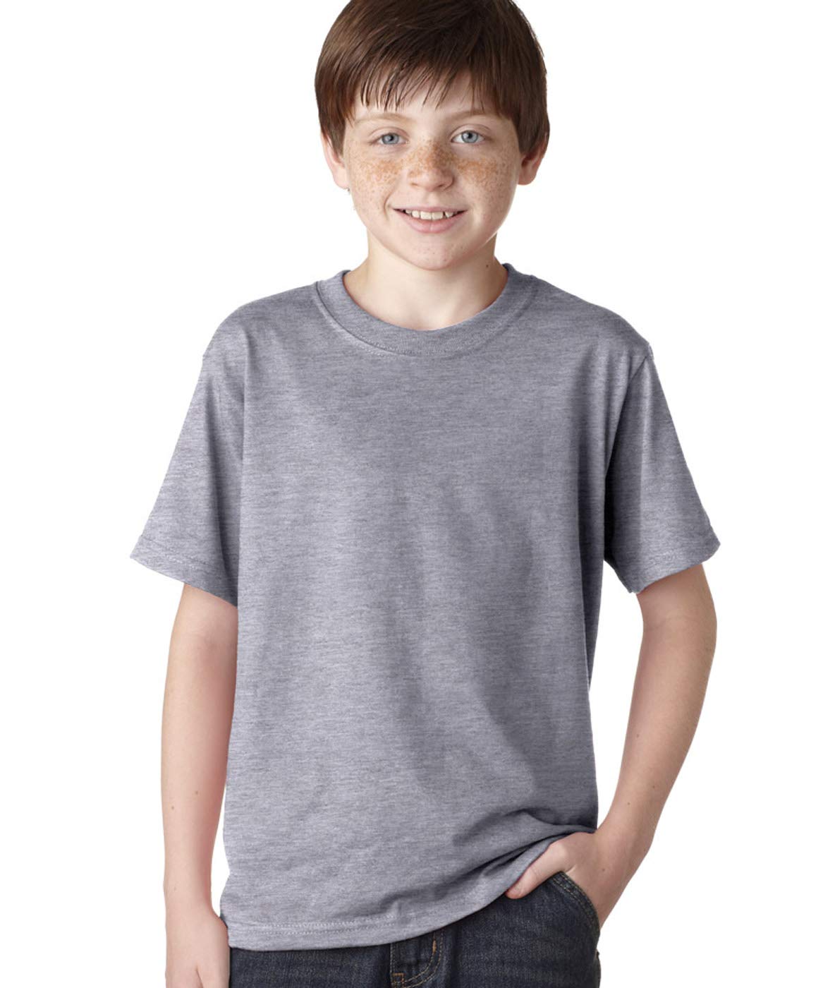 Jerzees Camiseta de manga corta pesada para niños