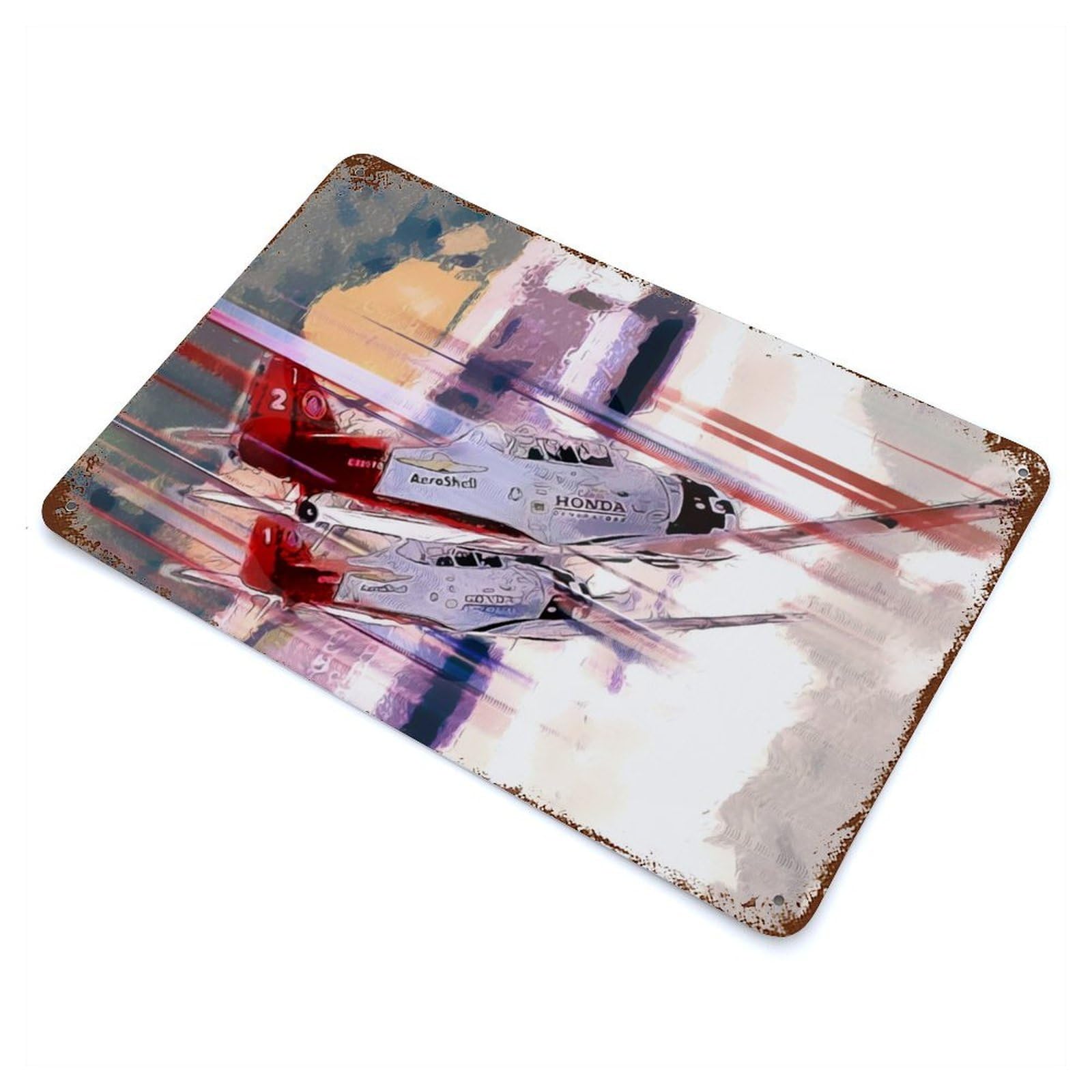 Nose Dive Distressed Metal Wall Sign 11.8"x7.9", Industrial Home Decor for Garage, Pub Or Kitchen