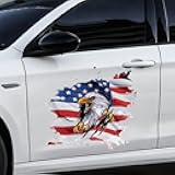 Generic 2 Pcs American Bald Eagle Car Decal Sticker, 11.41X10.62 Inch Patriotic Eagle Truck Decal Waterproof Bumper Sticker for Car Truck Trailer SUV Van Outdoor Window Wall, laoying-2