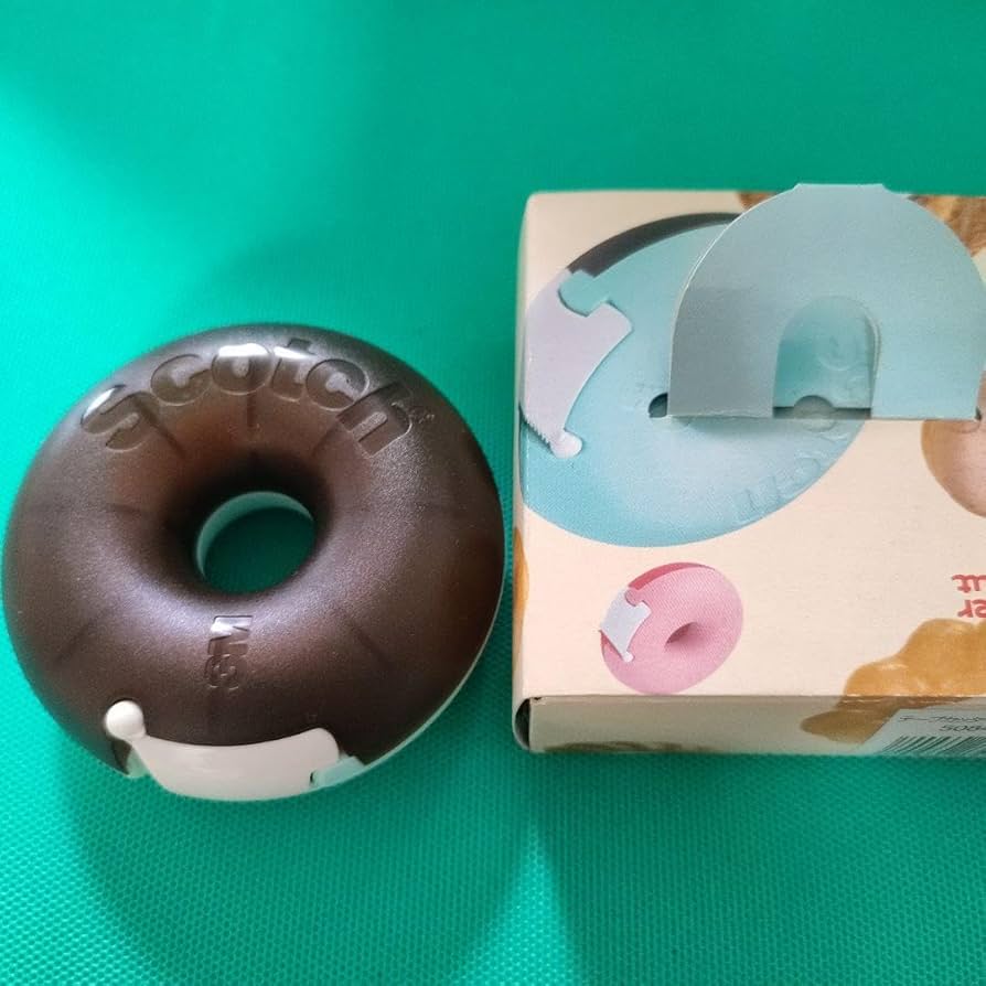 ミスタードーナツ　ピンク・チョコレートドーナツ型セロハンテープ　未使用に近い◆◆ 非売品？ドーナツ型セロハンテープ - メルカリ