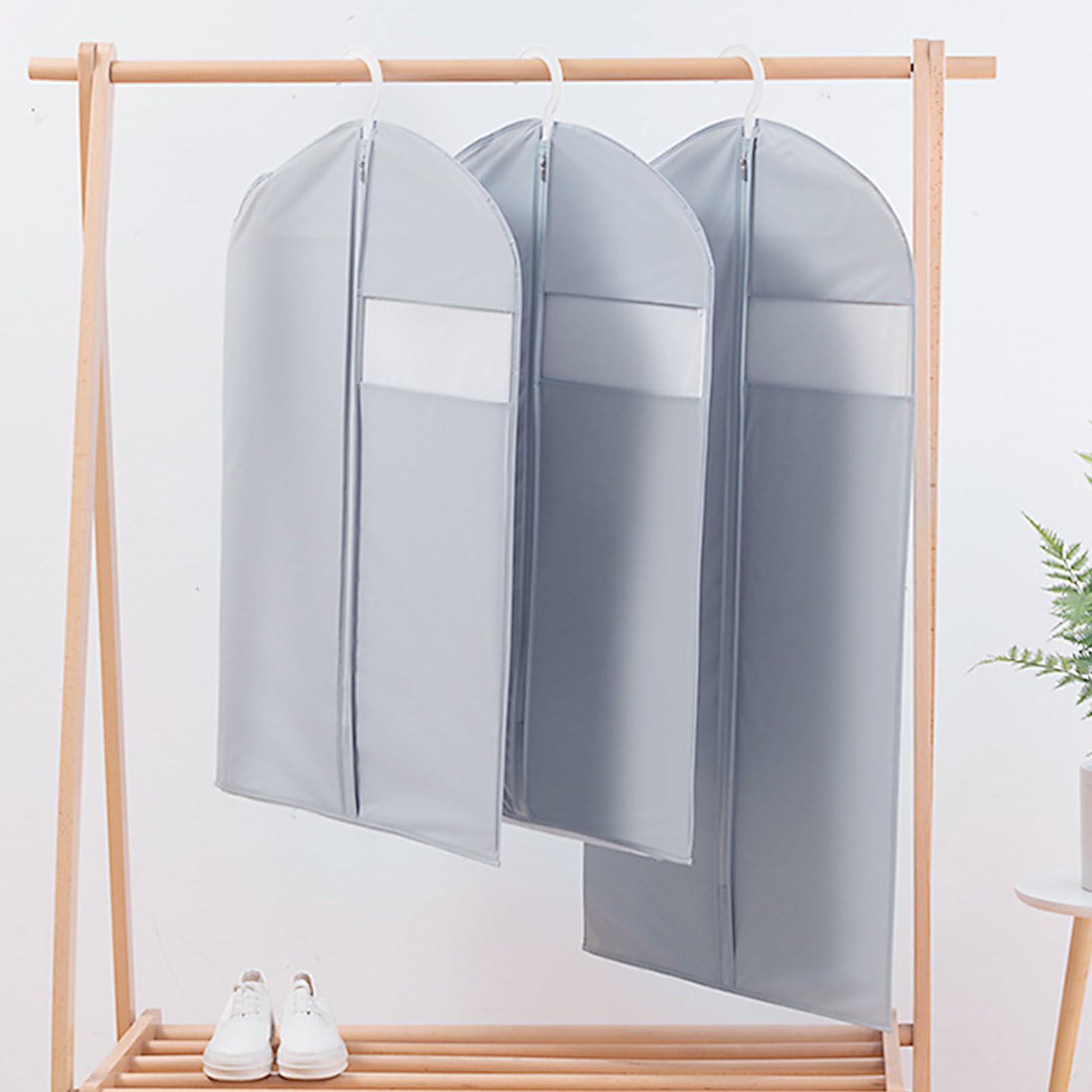 5 Piezas bolsa de polvo translúcida bolsas de ropa bolsa de almacenamiento de ropa storage bags Cubierta antipolvo para trajes de negocios bolsa de abrigo a prueba de polvo sofá
