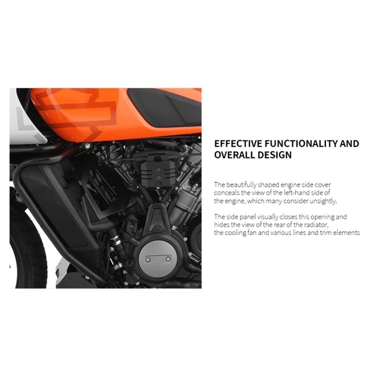 Generisch Motorrad-Verkleidungsabdeckung Links, Seitenfüllungsschutz, Schutzabdeckung, kompatibel mit RA1250 PA1250 Pan America 1250 S Special 2021 2022-