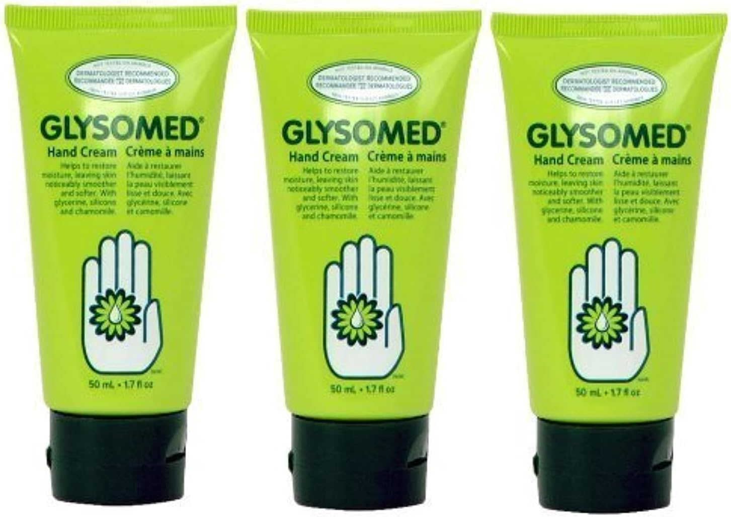 Hand Cream Trio Pack (3 x Glysomed Hand Cream Mini Travel Size Tube 50mL / 1.7 fl oz)