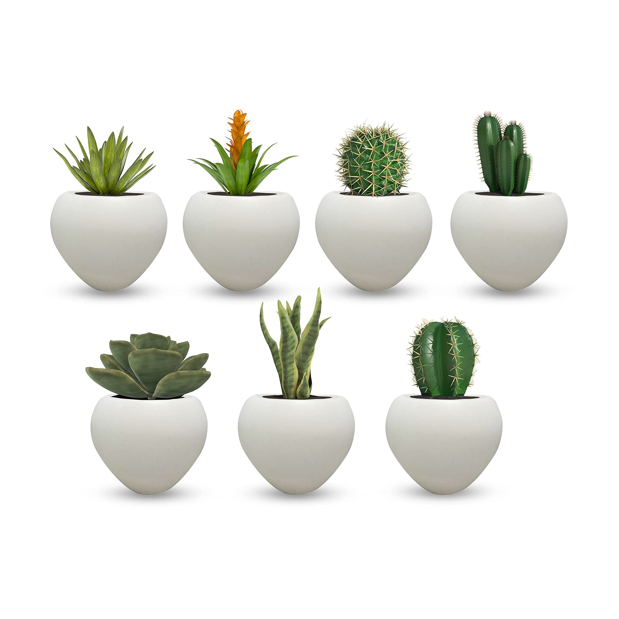 Keshab Apple Shape Plastic Pot Corner | White Plastic Tree Pot for Home and Office, Balcony & Garden Decoration - (6 Inch) | Set of 6 (B097T2ZDXP) Amazon Price History, Amazon Price Tracker