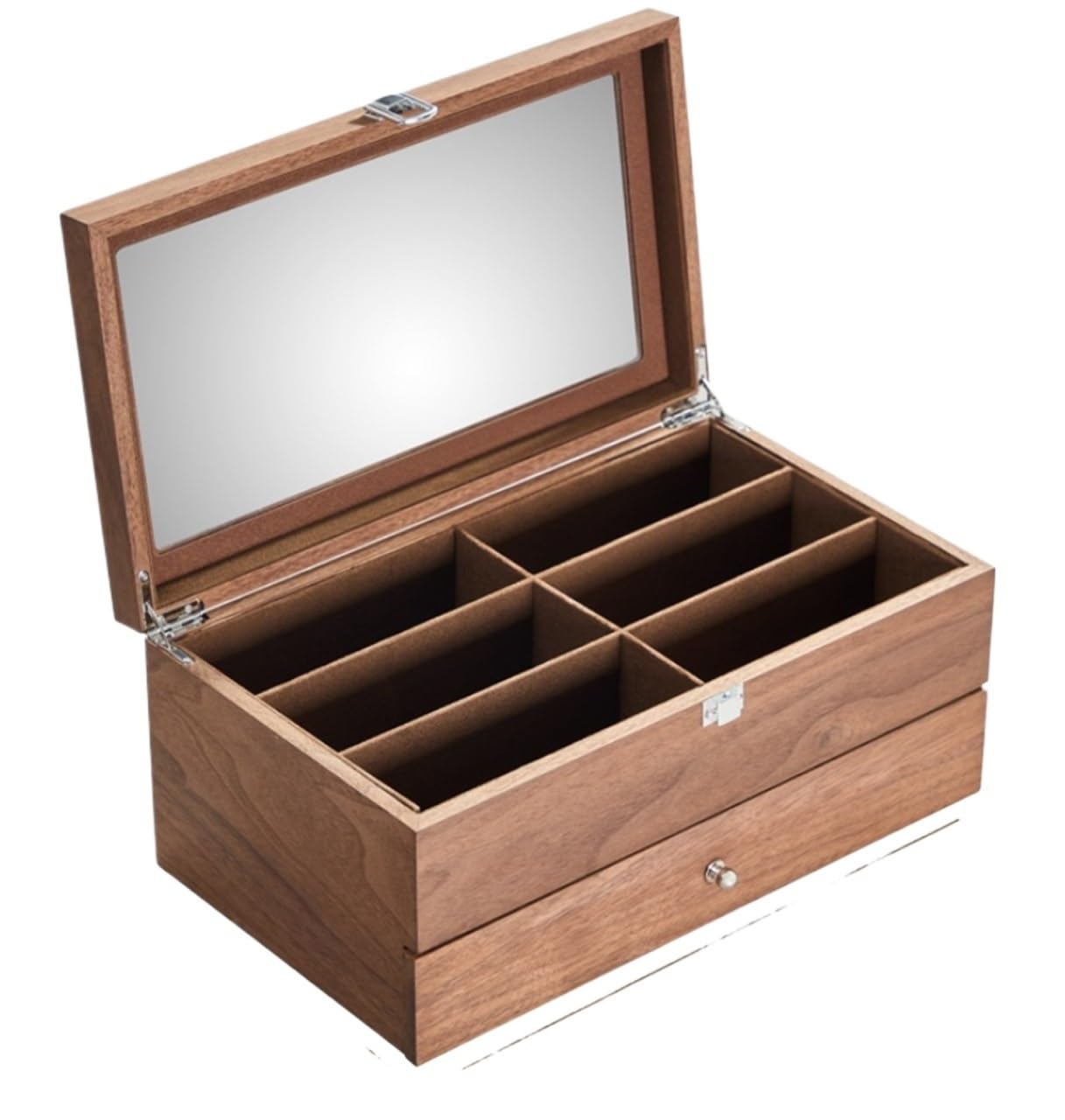 Brillenbox Vielseitig Holz Sonnenbrille Display Stand Brillenetui For Zuhause Sonnenbrillen Aufbewahrung(34x20x15cm)