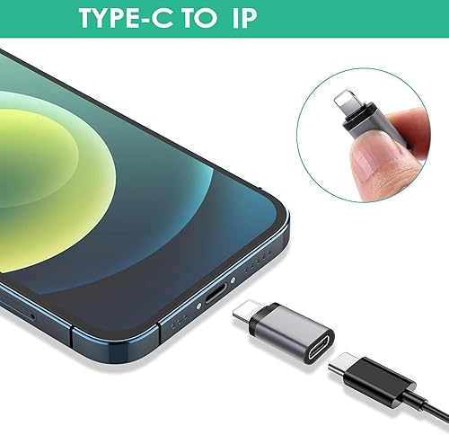 Miniatura 4 de C a USB A, USB C hembras a IP macho, USB C hembra a macho tipo C, iPhone macho a C hembras, compatible con iPhone 14 13 12 11 8, portátil, PC, banco