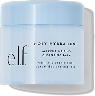 e.l.f. Holy Hydration! Makeup Melting Cleansing Balm, Face Cleanser & Makeup Remover, Infused with Hyaluronic Acid to Hydrate Skin, 2 Oz