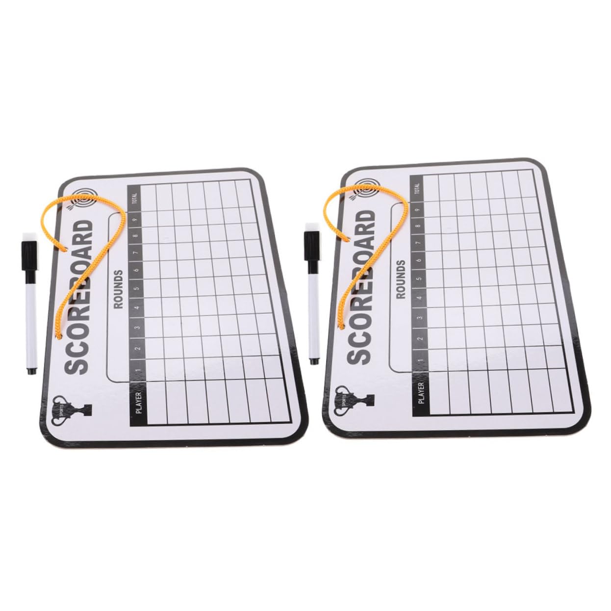 BESPORTBLE 2Pcs Golf Scoreboard Double Sided Dry Erase Board for Score Recording Messaging Lightweight Multi Use Golf Practice Scoreboard for Training