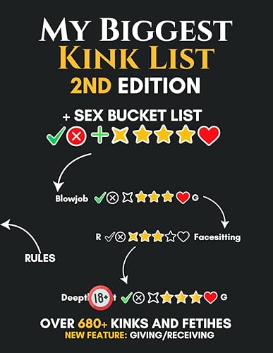 Sex Bucket List - My Biggest Kink List 2nd Edition: over 680 Kinks, Fetishes and Sex Positions. Sex Bucket List for Couples - Naughty Challenegs, Kinky Games, Sexy Ideas. Sexy Valentine's Gift
